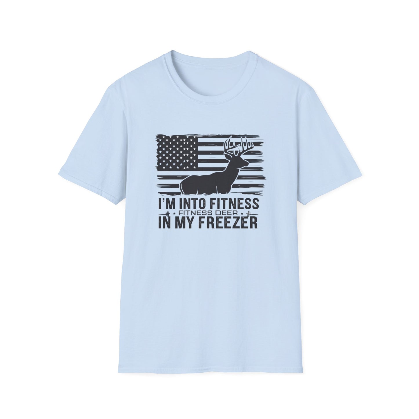 Funny Fitness Lover T-Shirt - "I’m Into Fitness, Fitness Deep in My Freezer" - Unisex Softstyle Tee