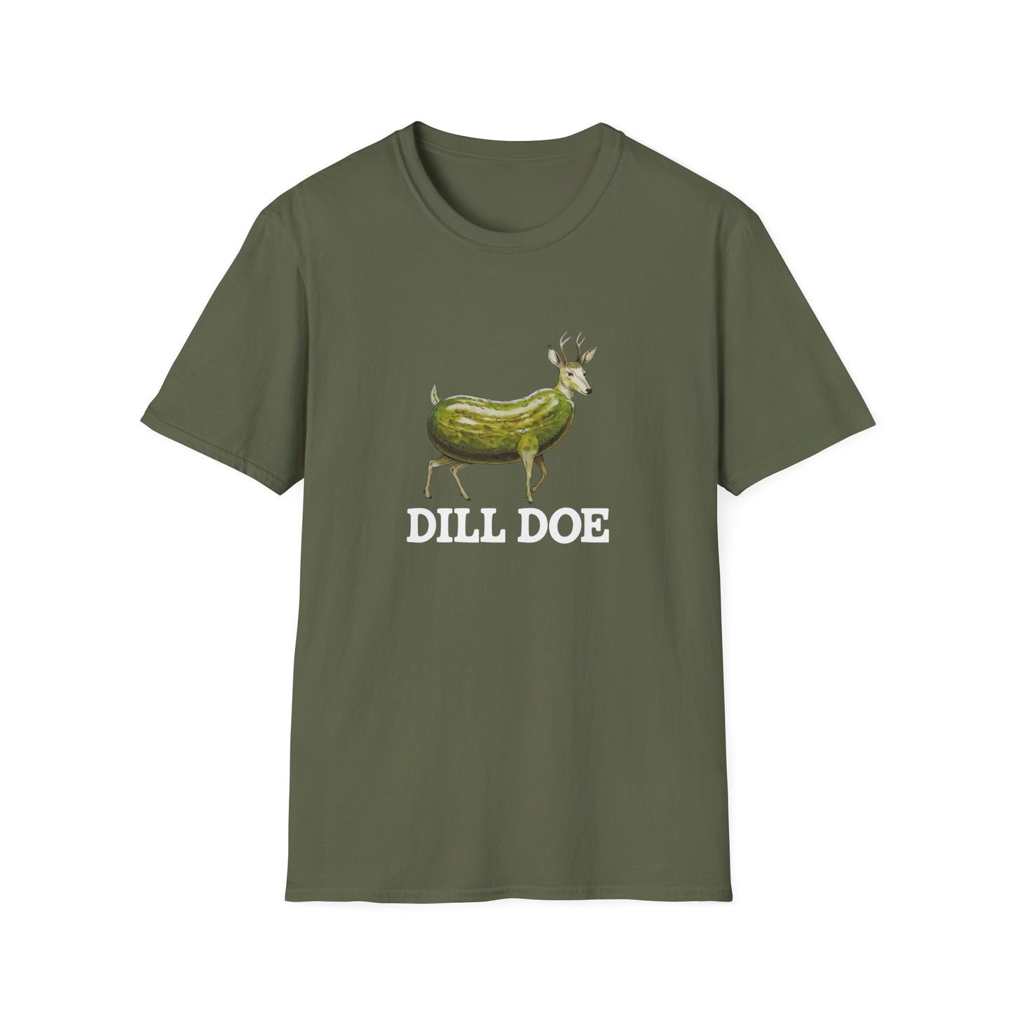 Dill Doe Funny Unisex Softstyle T-Shirt - Quirky Animal Tee