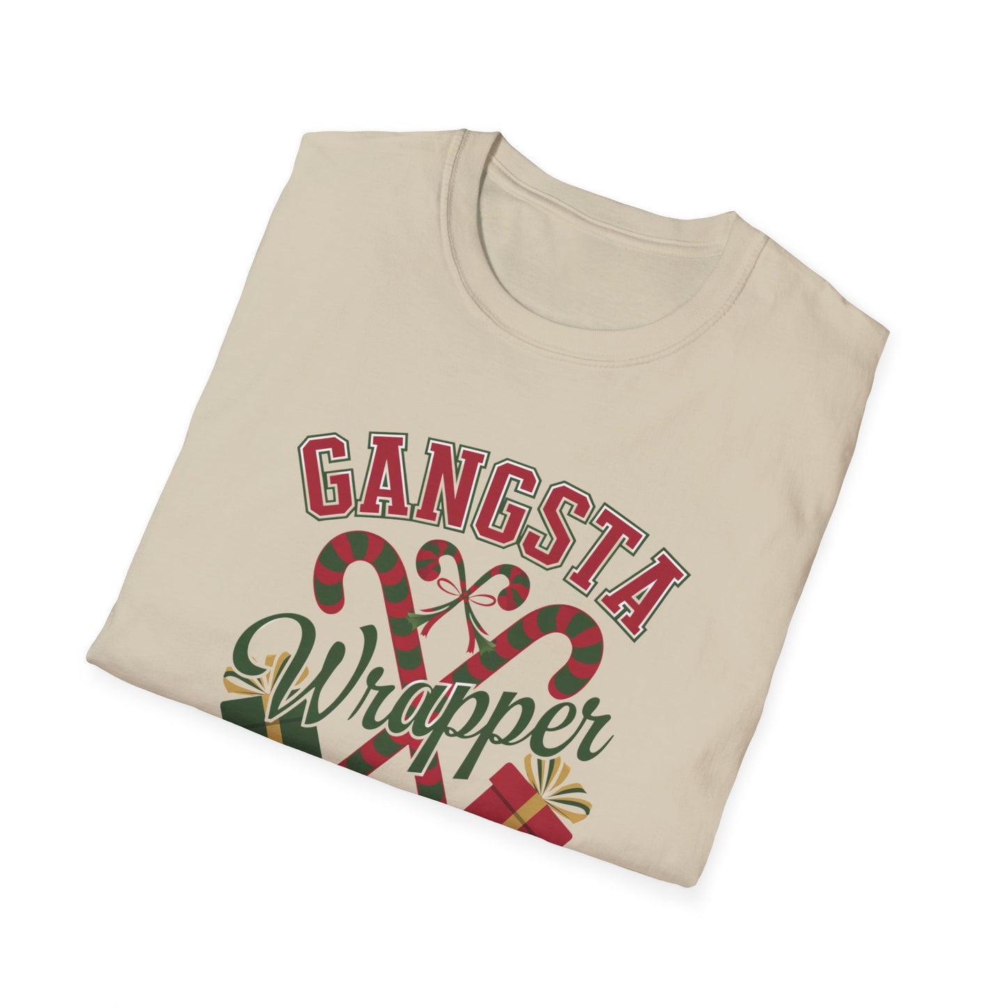 Gangsta Wrapper Unisex T-Shirt, Funny Holiday Shirt, Christmas Apparel, Gift for Him/Her, December Party Outfit, Trendy Holiday Tee