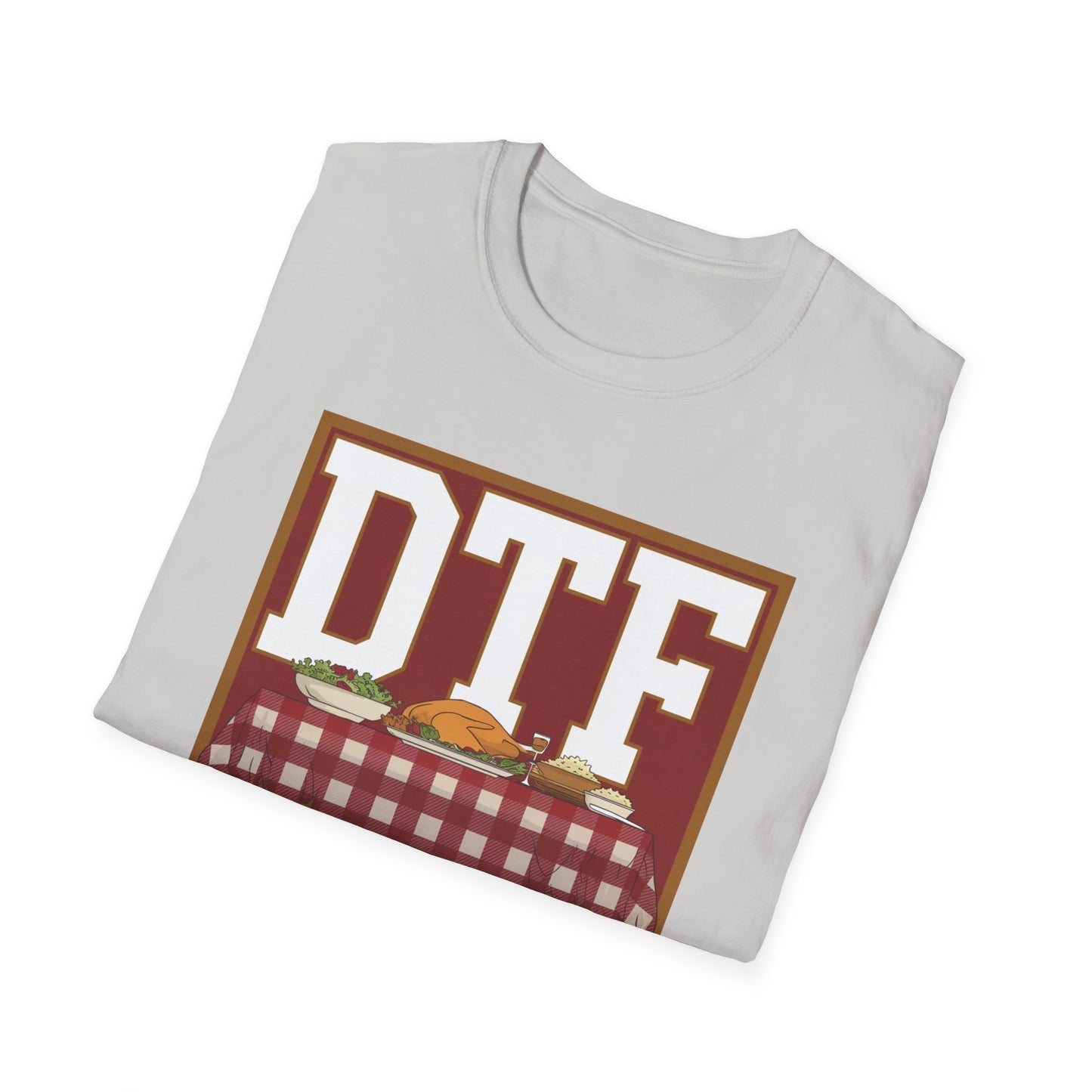 DTF Down to Feast Unisex Softstyle T-Shirt - Perfect for Food Lovers and Parties
