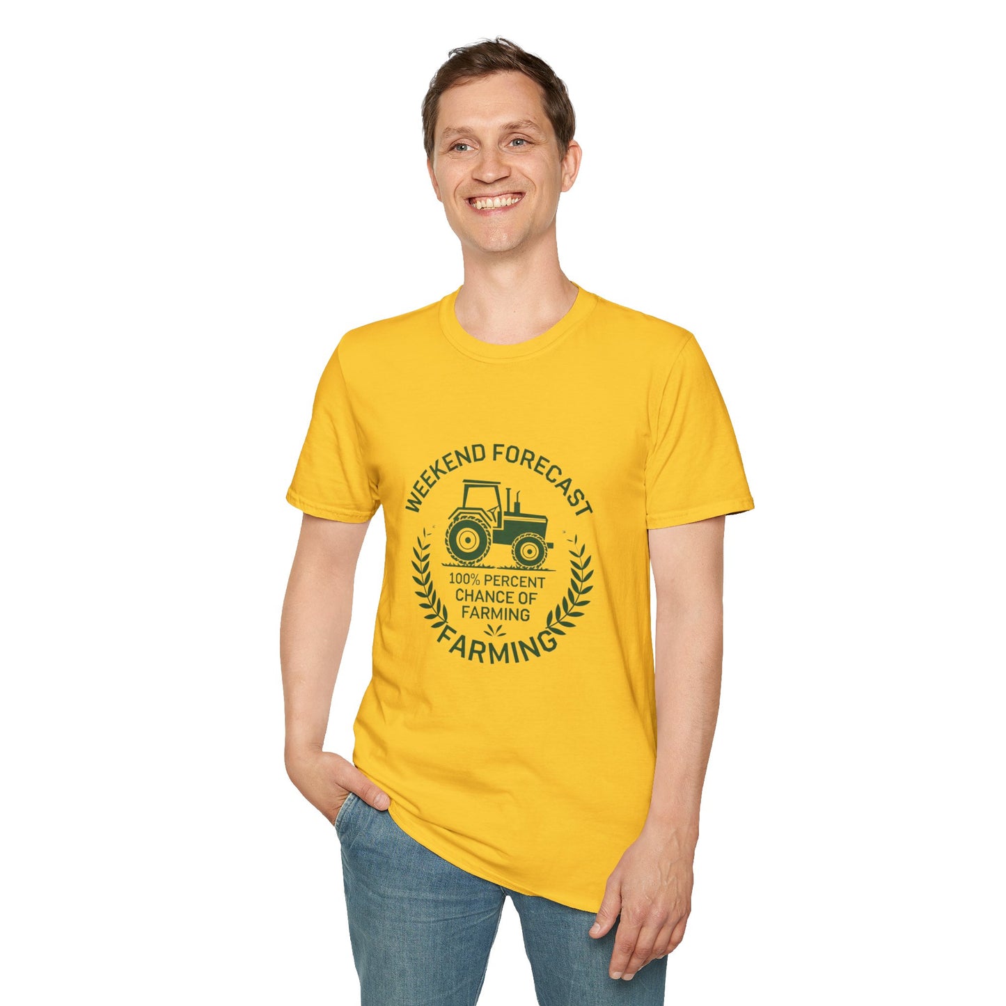 Weekend Forecast Farming Unisex Softstyle T-Shirt