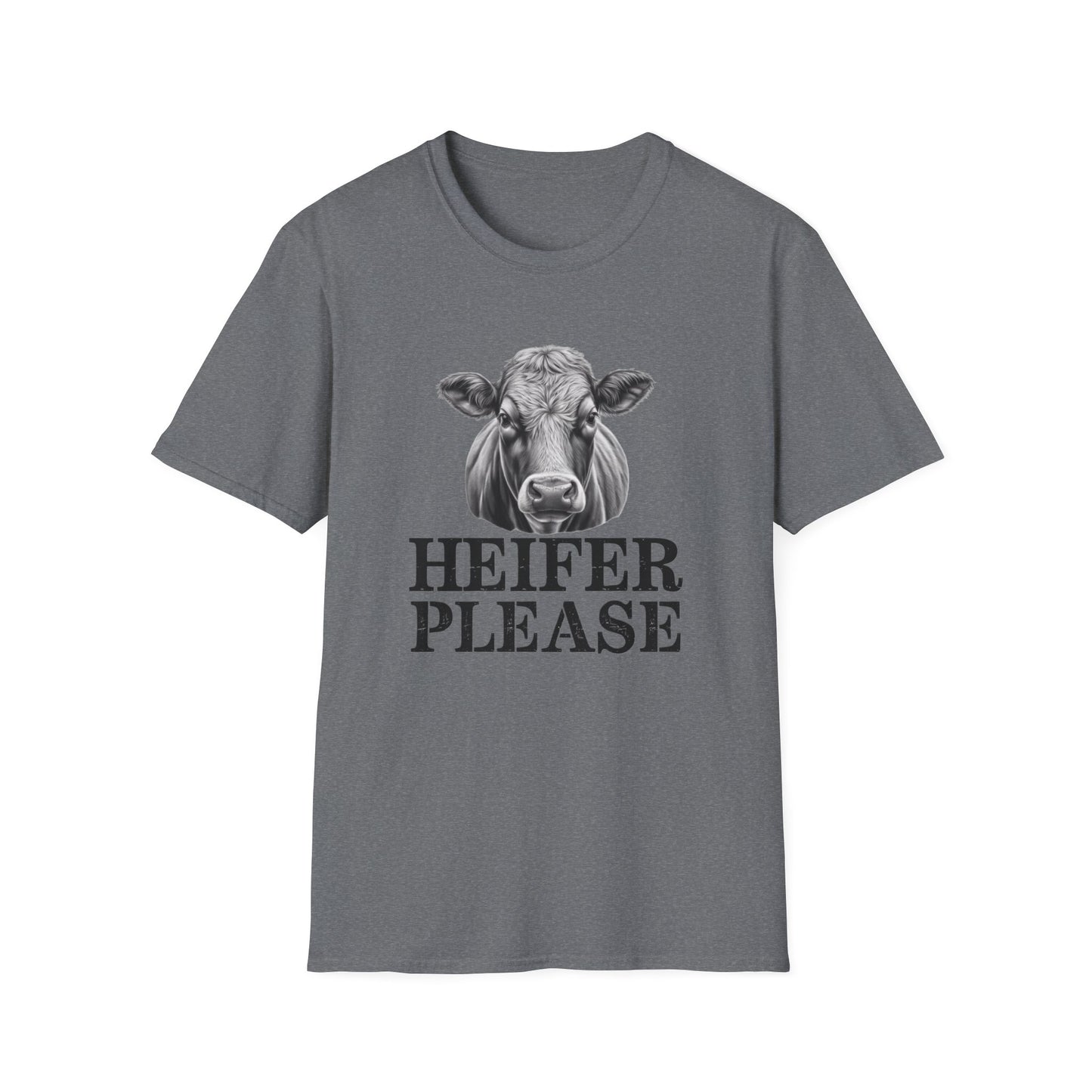 Heifer Please Unisex Softstyle T-Shirt - Fun Farm Animal Tee for Animal Lovers