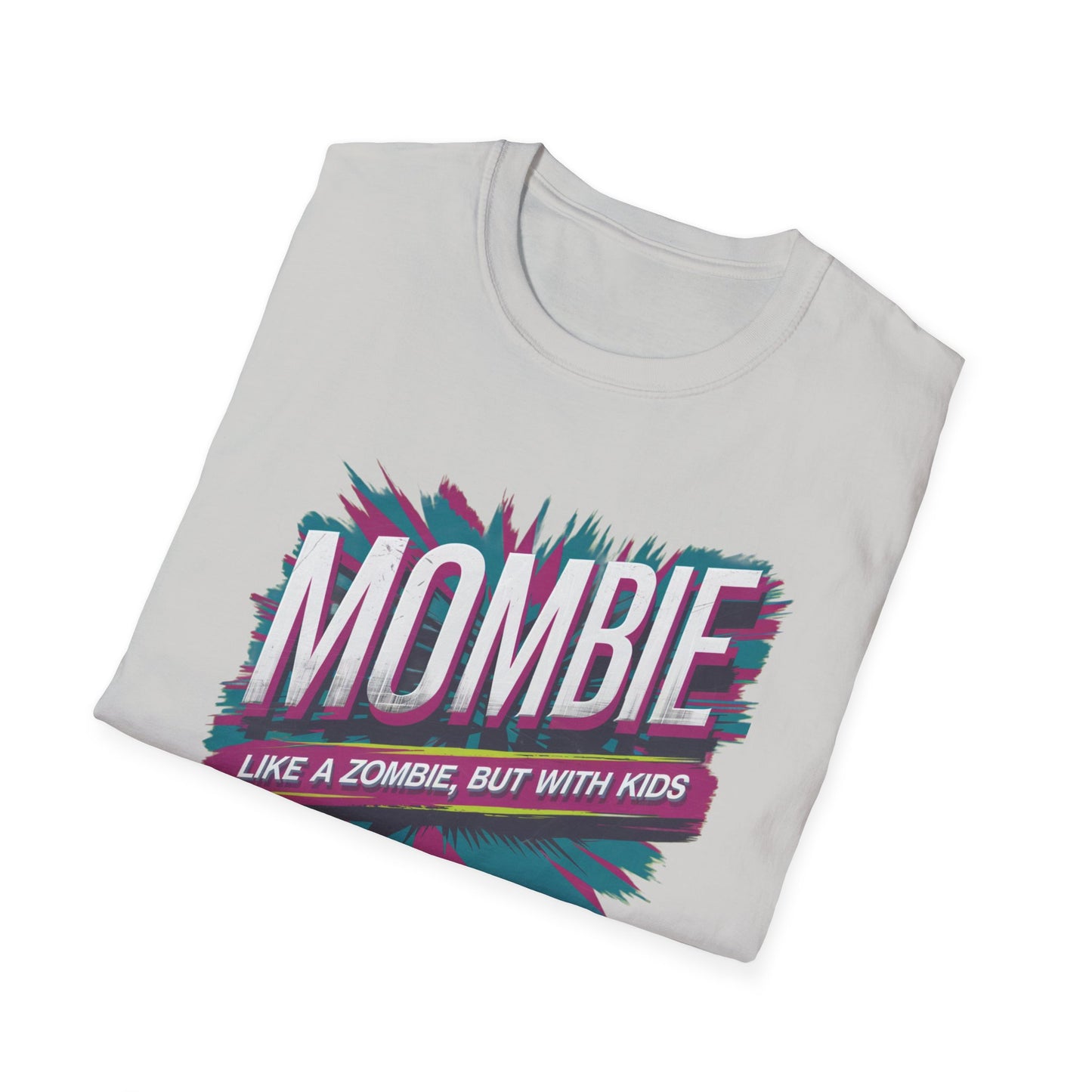 Mombie T-Shirt - Funny Parenting Gift, Unisex Softstyle Tee, Perfect for Moms, Halloween, Gift for New Moms, Casual Wear