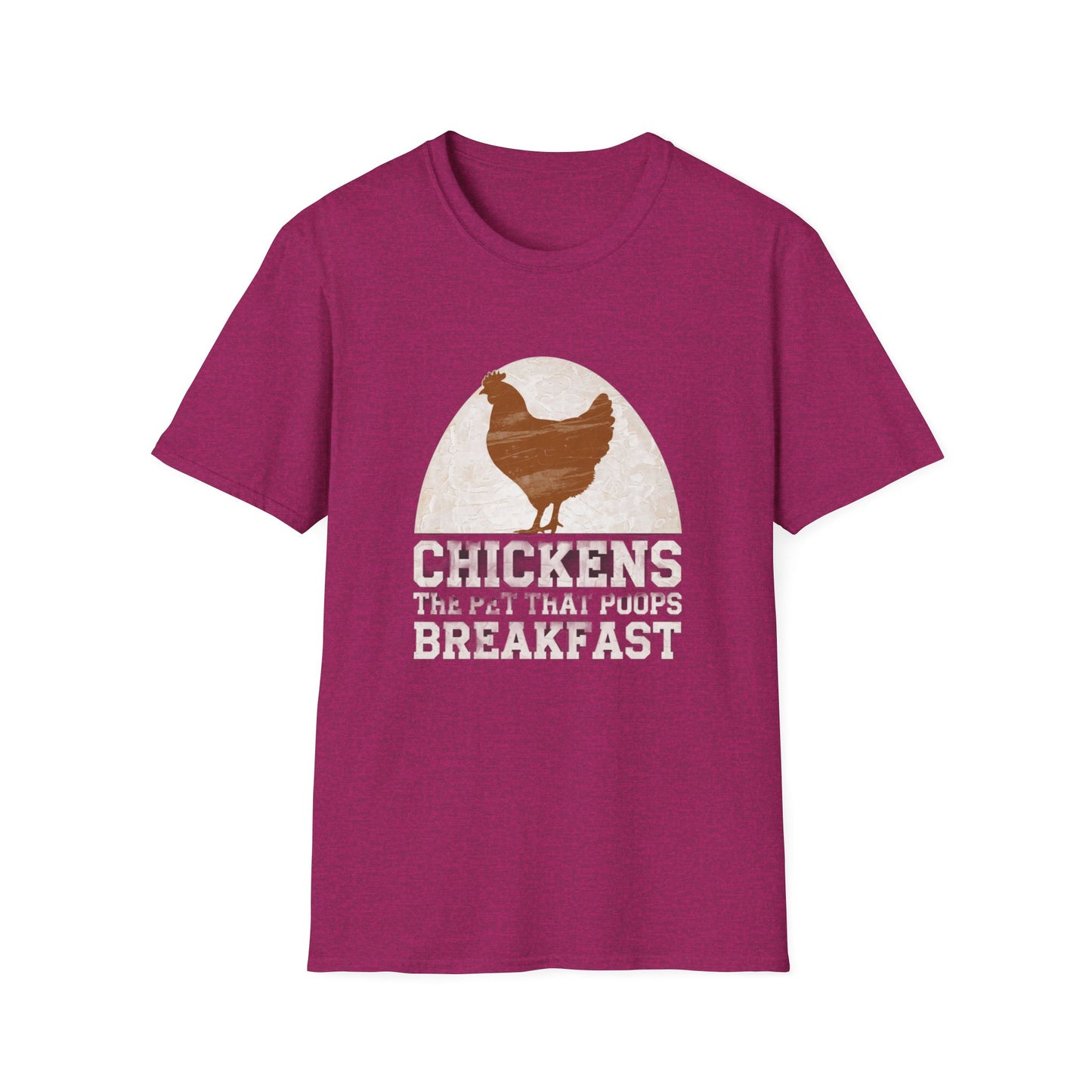 Chickens Breakfast Unisex Softstyle T-Shirt - Fun Farmhouse Tee for Animal Lovers