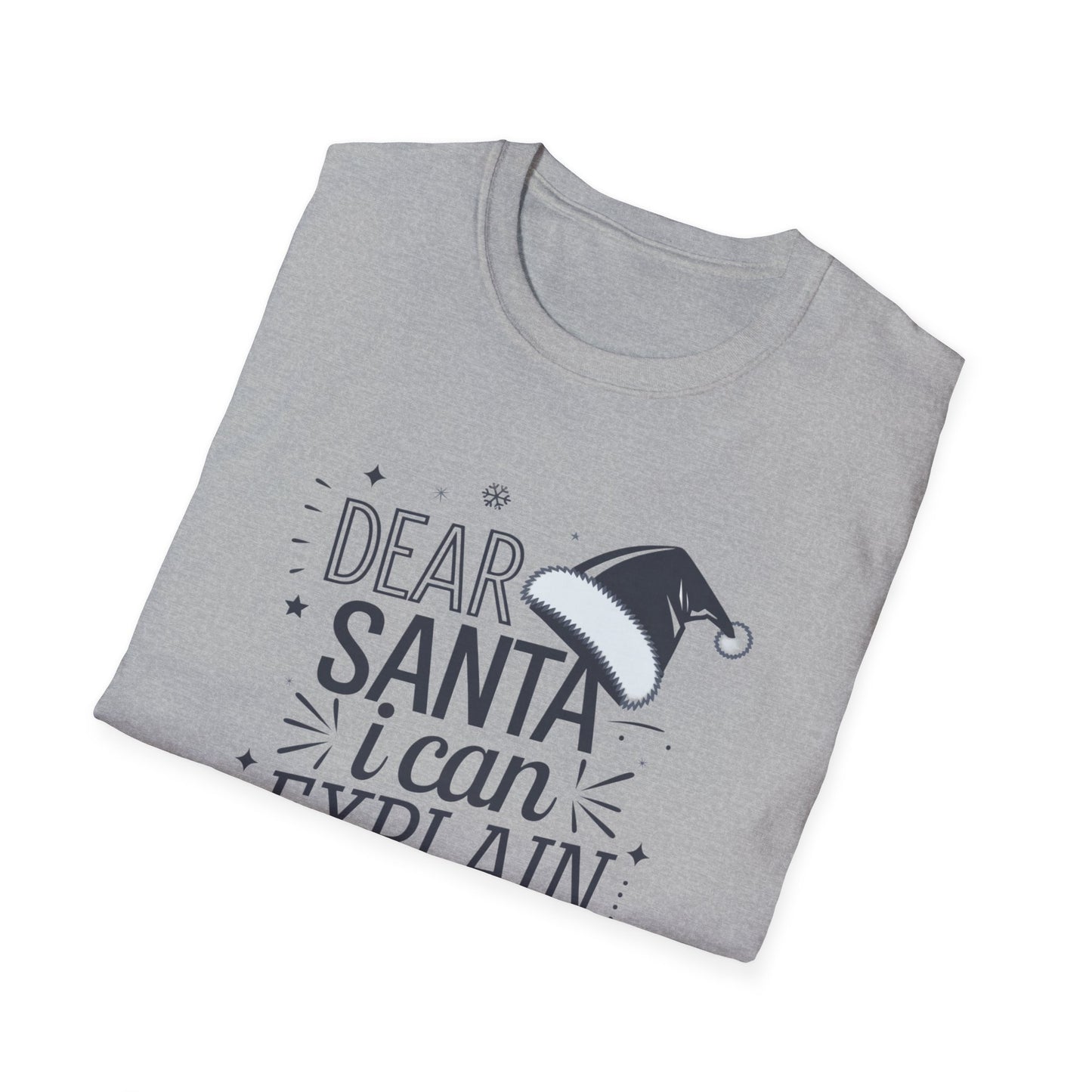 Santa Explanation Tee, Funny Christmas T-Shirt, Holiday Gift for Adults, Unisex Graphic Tee, Seasonal Humor Apparel