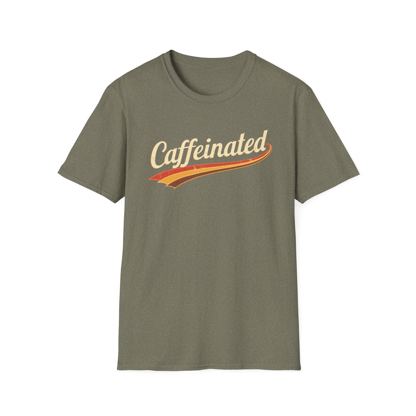 Caffeinated Unisex T-Shirt - Softstyle Casual Tee, Coffee Lover Gift, Daily Wear, Birthday Present, Relaxed Fit