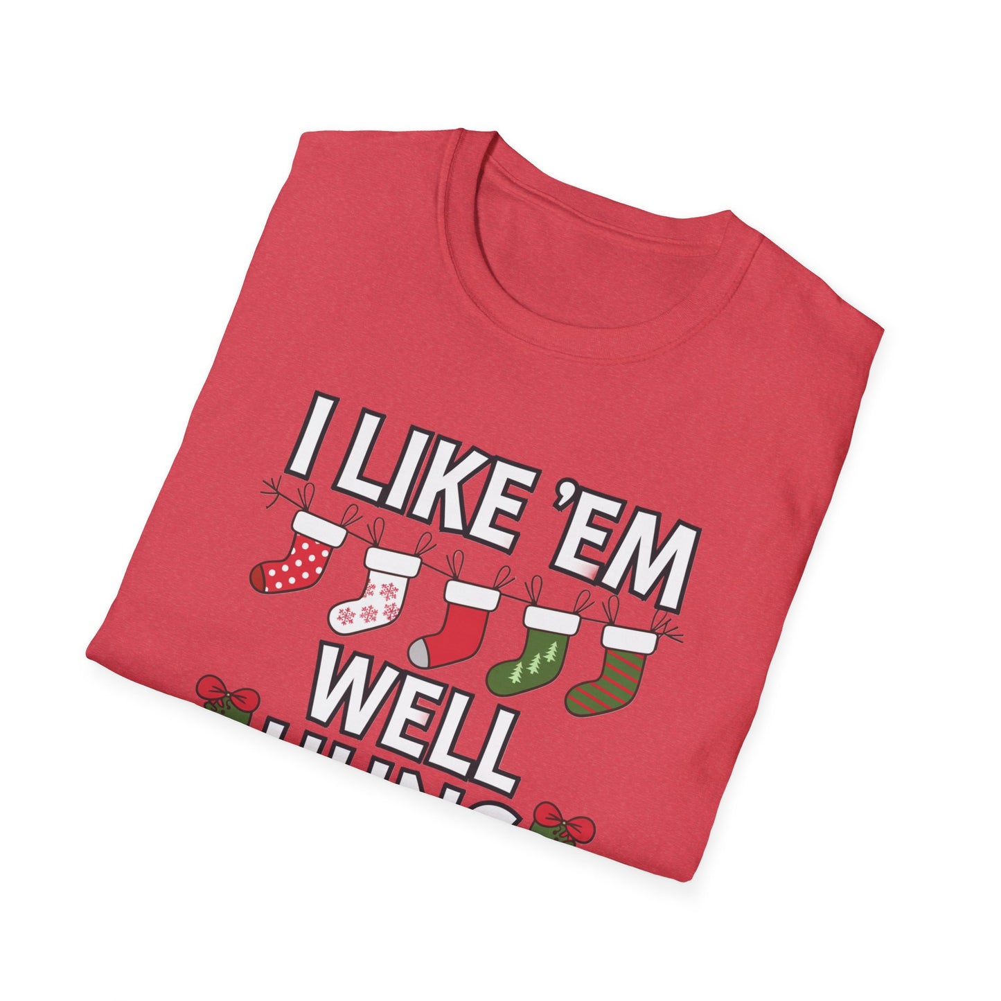 Funny Holiday T-Shirt, I Like 'Em Well Hung Shirt, Christmas Gift, Unisex Tee, Casual Wear, Humor Tee