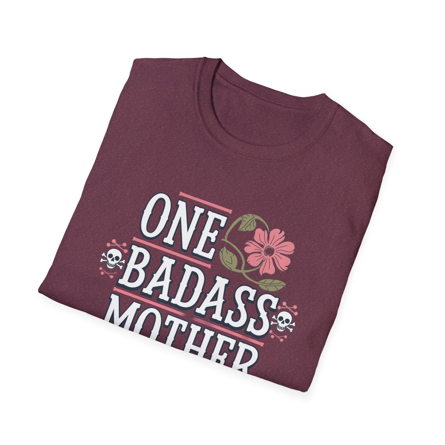 One Badass Mother Unisex Softstyle T-Shirt, Mother's Day Gift, Funny Mom Tee, Casual Wear, Mom Humor Shirt, Gift for Mom