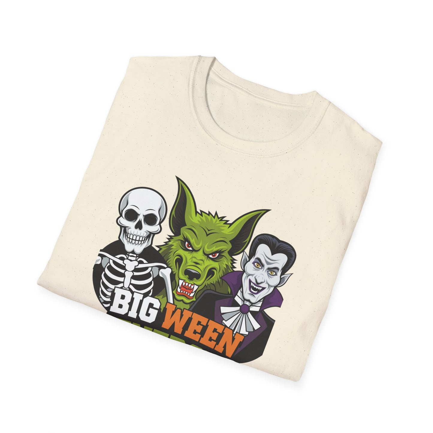 Halloween Graphic Tee, Big Ween Energy Shirt, Unisex Softstyle T-Shirt, Spooky Season Apparel, Fun Halloween Costume Top