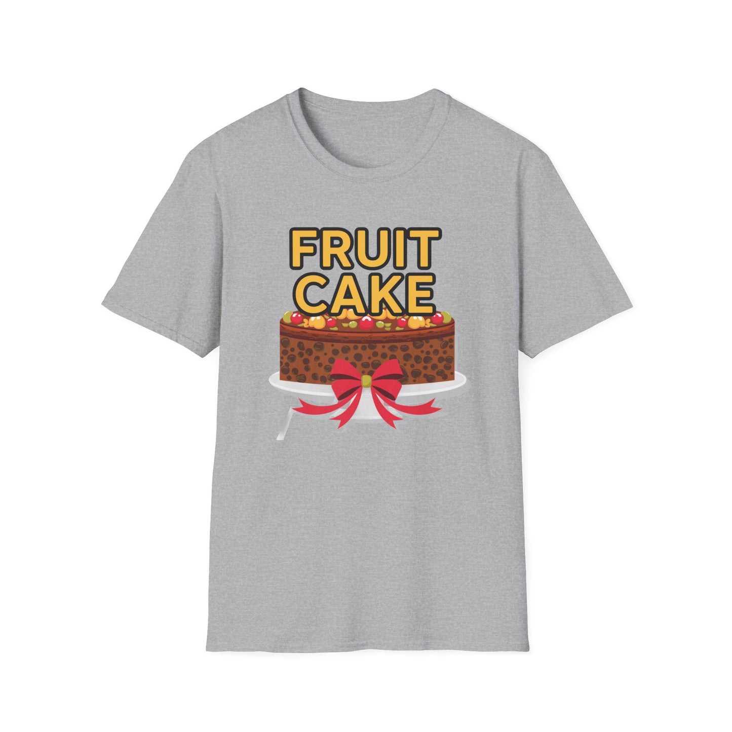 Fruit Cake Fun Unisex Softstyle T-Shirt, Funny Cake Tee, Baking Gift, Holiday Humor Shirt, Birthday or Christmas Apparel
