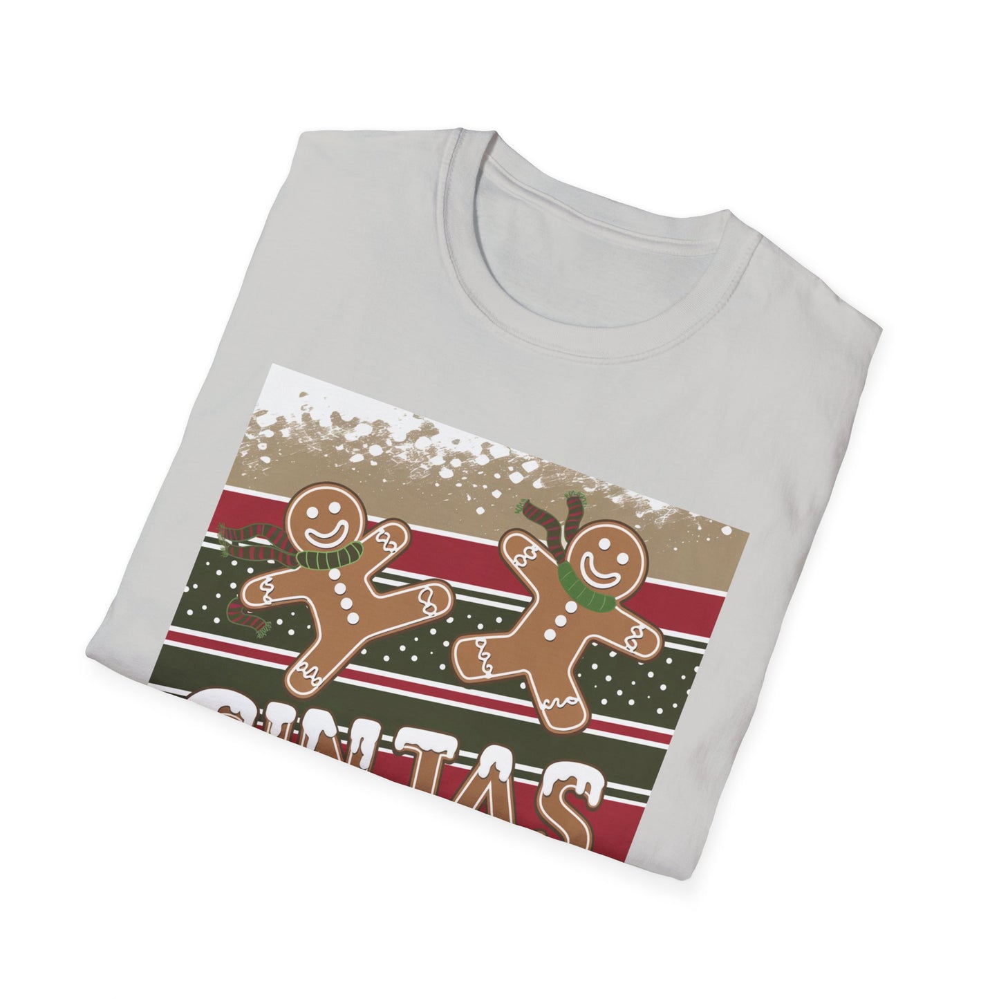 Festive Gingerbread Unisex T-Shirt, Holiday Tee, Christmas Gift, Cozy Shirt, Winter Apparel, Fun Gift Idea