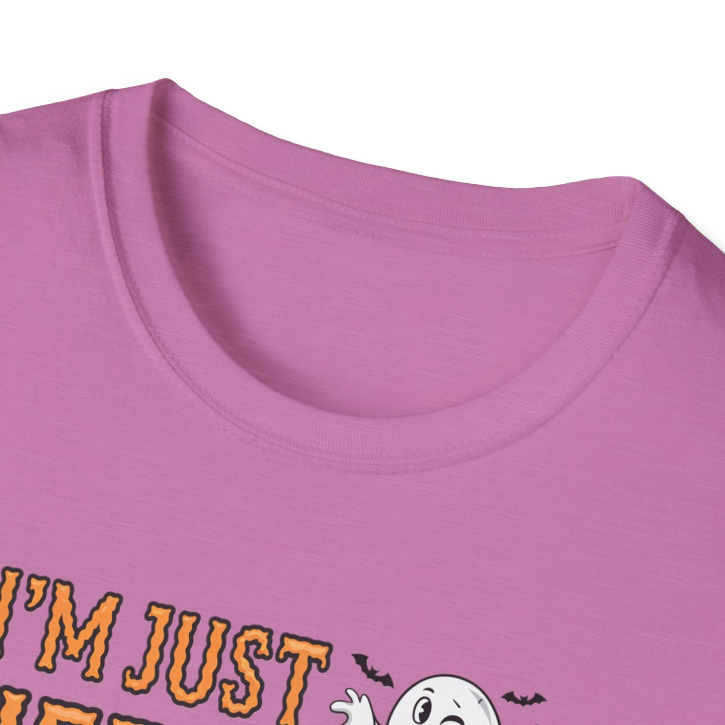 Halloween Ghost Graphic Tee, Unisex Softstyle T-Shirt, Funny Halloween Shirt, Fall Apparel, Spooky Party Outfit, Gifts for October