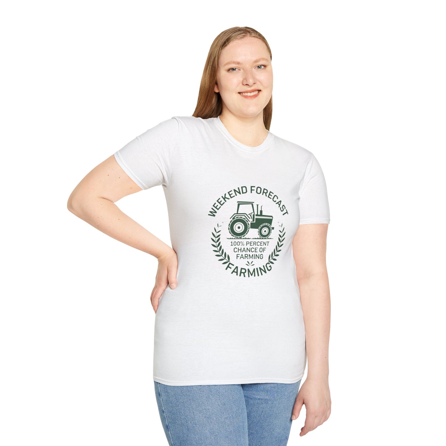 Weekend Forecast Farming Unisex Softstyle T-Shirt