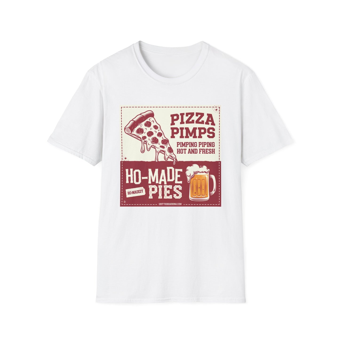 Pizza Pimps Unisex Softstyle T-Shirt - Fun Foodie Tee