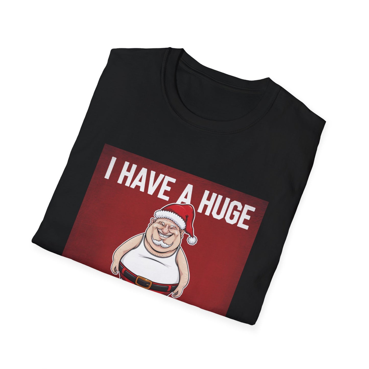 Festive Humor Unisex Softstyle T-Shirt, Funny Christmas Gift, Holiday Apparel, Santa Graphic Tee, Gifts for Him and Her