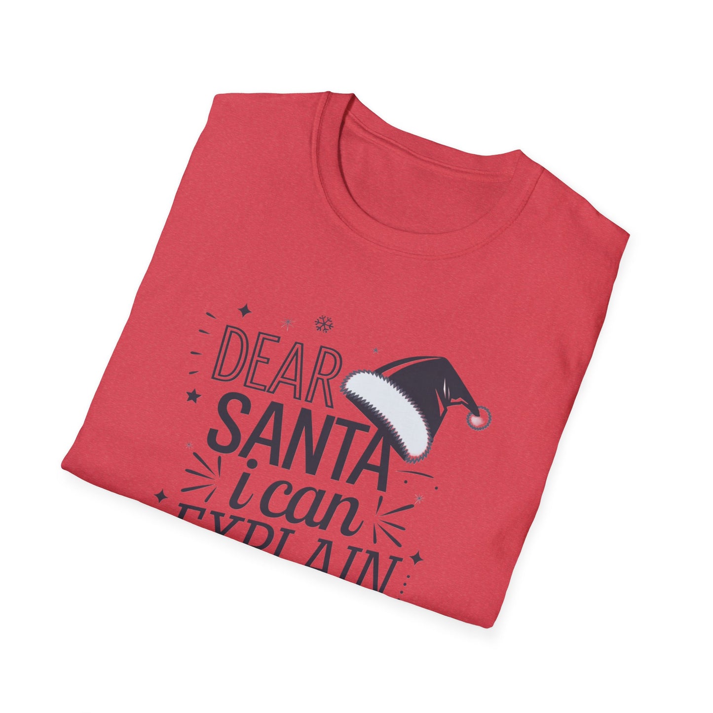 Santa Explanation Tee, Funny Christmas T-Shirt, Holiday Gift for Adults, Unisex Graphic Tee, Seasonal Humor Apparel