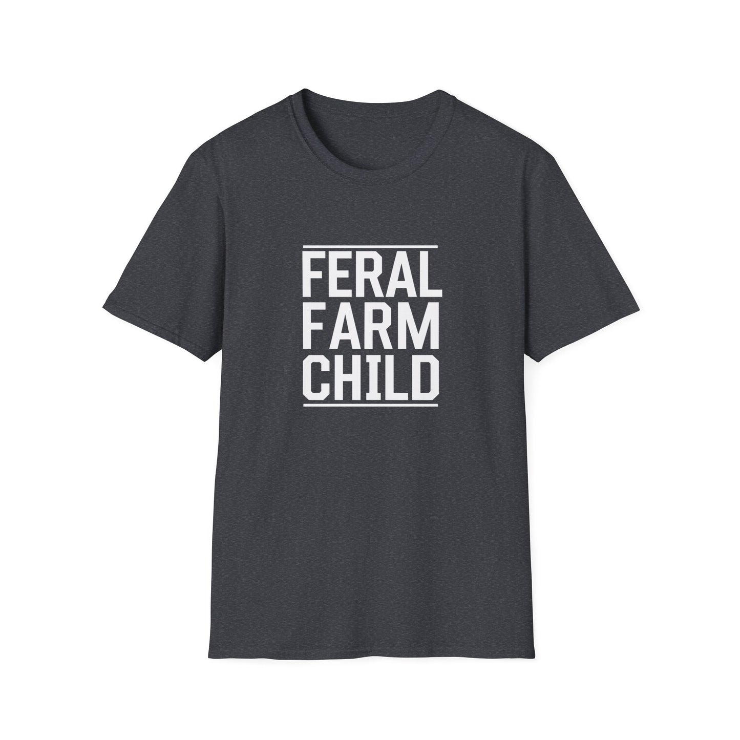 Feral Farm Child Unisex Softstyle T-Shirt - Perfect for Young Farmers & Nature Lovers