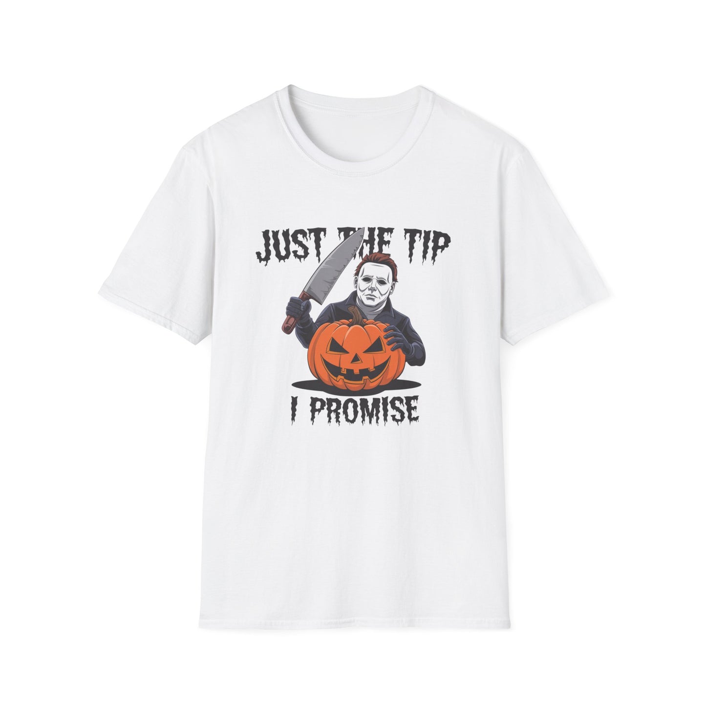 Funny Halloween T-Shirt, Unisex Graphic Tee, Halloween Costume, Pumpkin Carving Shirt, Trick or Treat Apparel, Just the Tip Design
