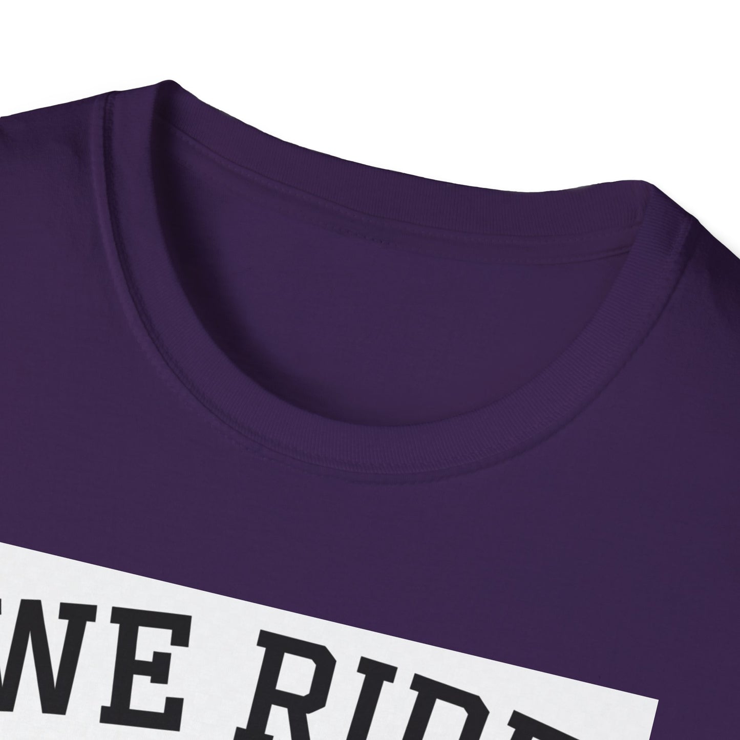 We Ride at Dawn Unisex Softstyle T-Shirt - Perfect for Lawn Care Enthusiasts