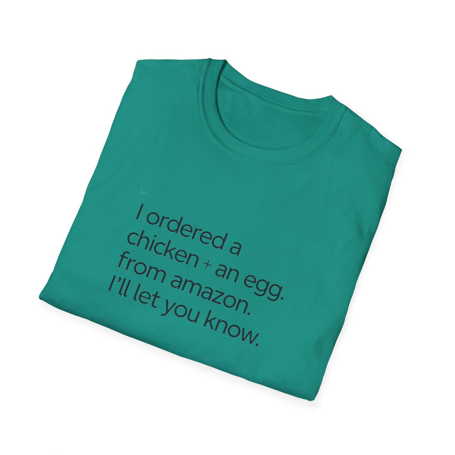 Funny Chicken & Egg Unisex Softstyle T-Shirt - Perfect Gift for Food Lovers