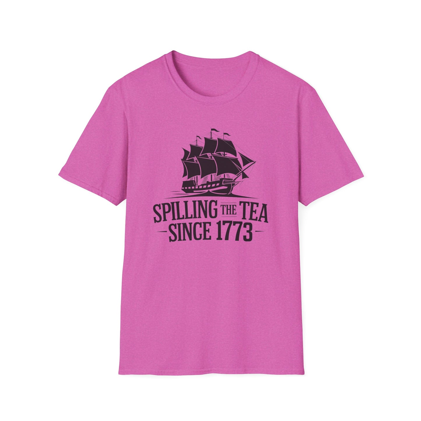 Spilling the Tea T-Shirt | Unisex Softstyle Tee for Tea Lovers and History Buffs