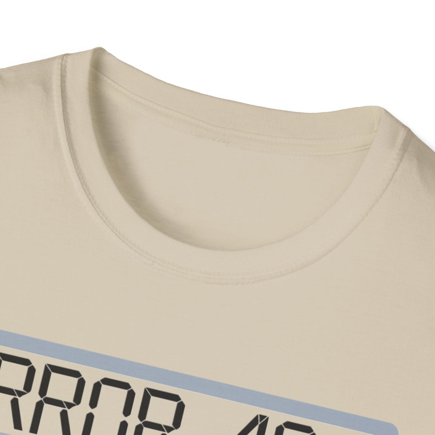 Error 404 Costume Not Found Unisex Softstyle T-Shirt, Funny Casual Tee, Geeky Gift, Halloween Humor, Costume Party Apparel