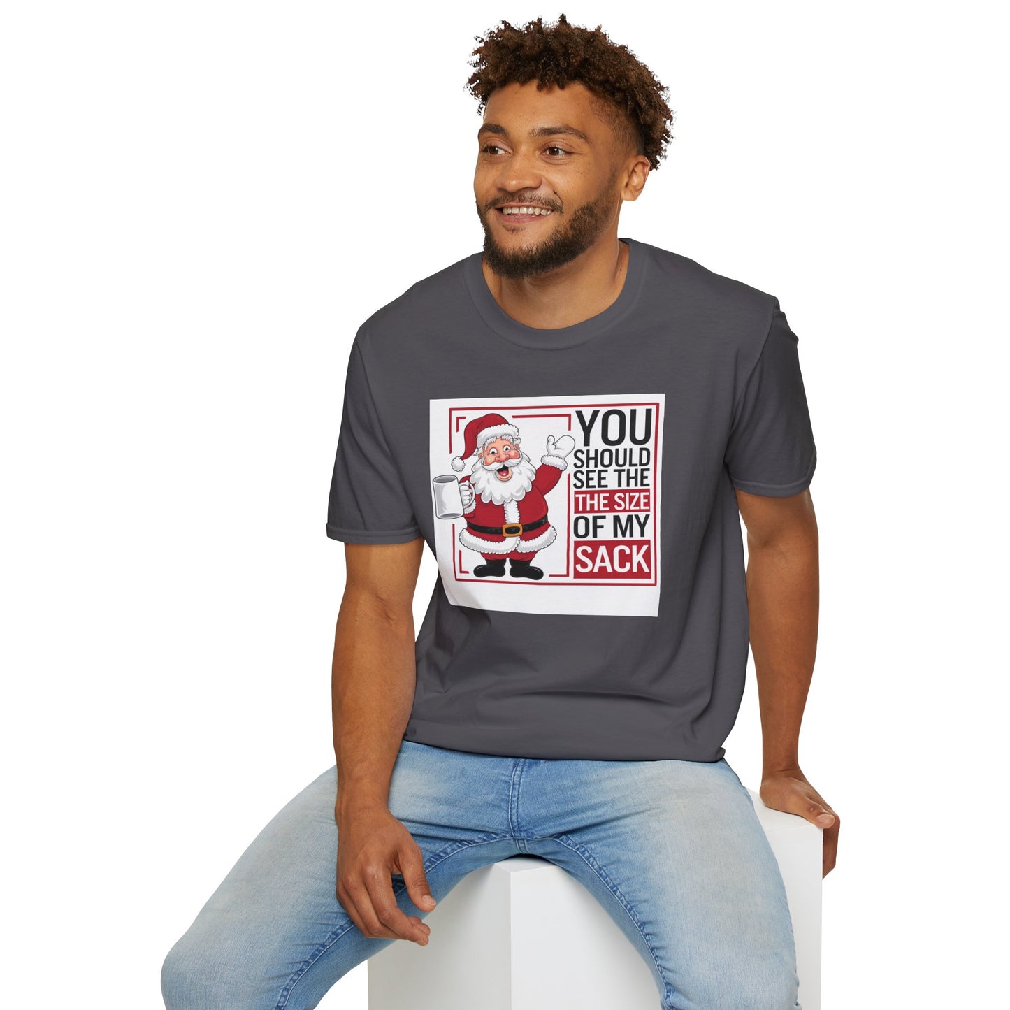 Funny Christmas Unisex T-Shirt, Holiday Gift, Santa Humor Tee, Xmas Party Shirt, Gift for Him/Her, Family Gathering Outfit