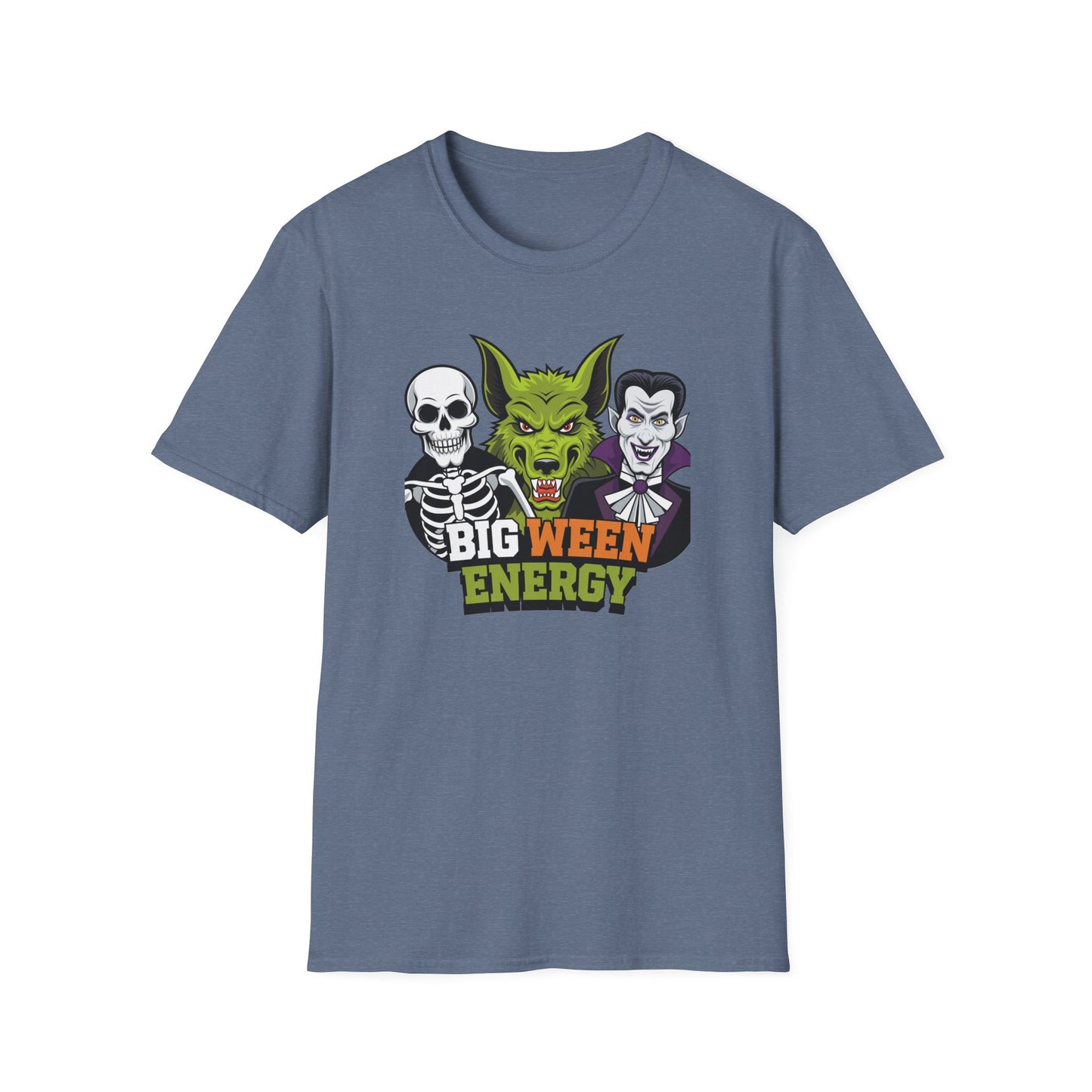 Halloween Graphic Tee, Big Ween Energy Shirt, Unisex Softstyle T-Shirt, Spooky Season Apparel, Fun Halloween Costume Top