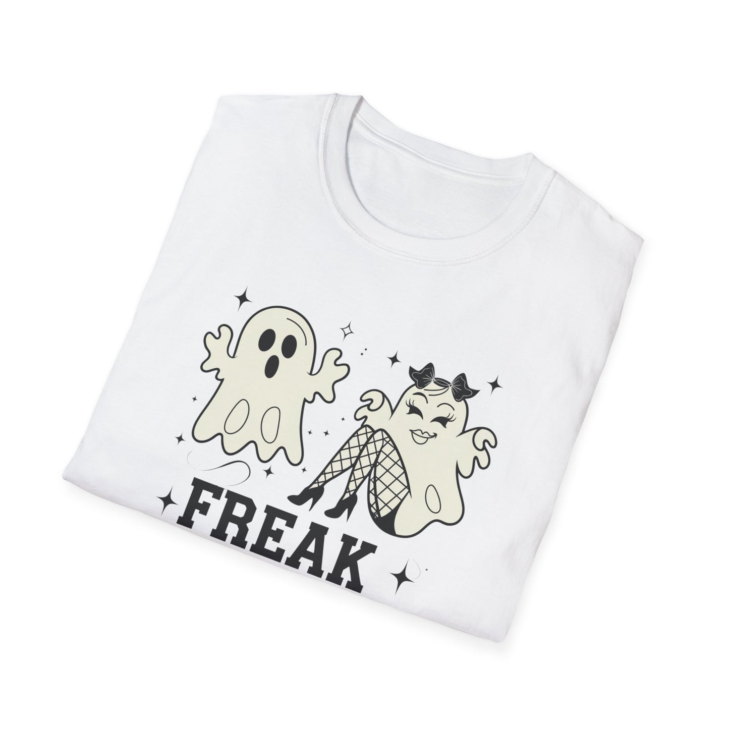 Freak in the Sheets Unisex T-Shirt, Funny Halloween Tee, Ghost & Witch Graphic Shirt, Spooky Season Apparel, Gift for Her