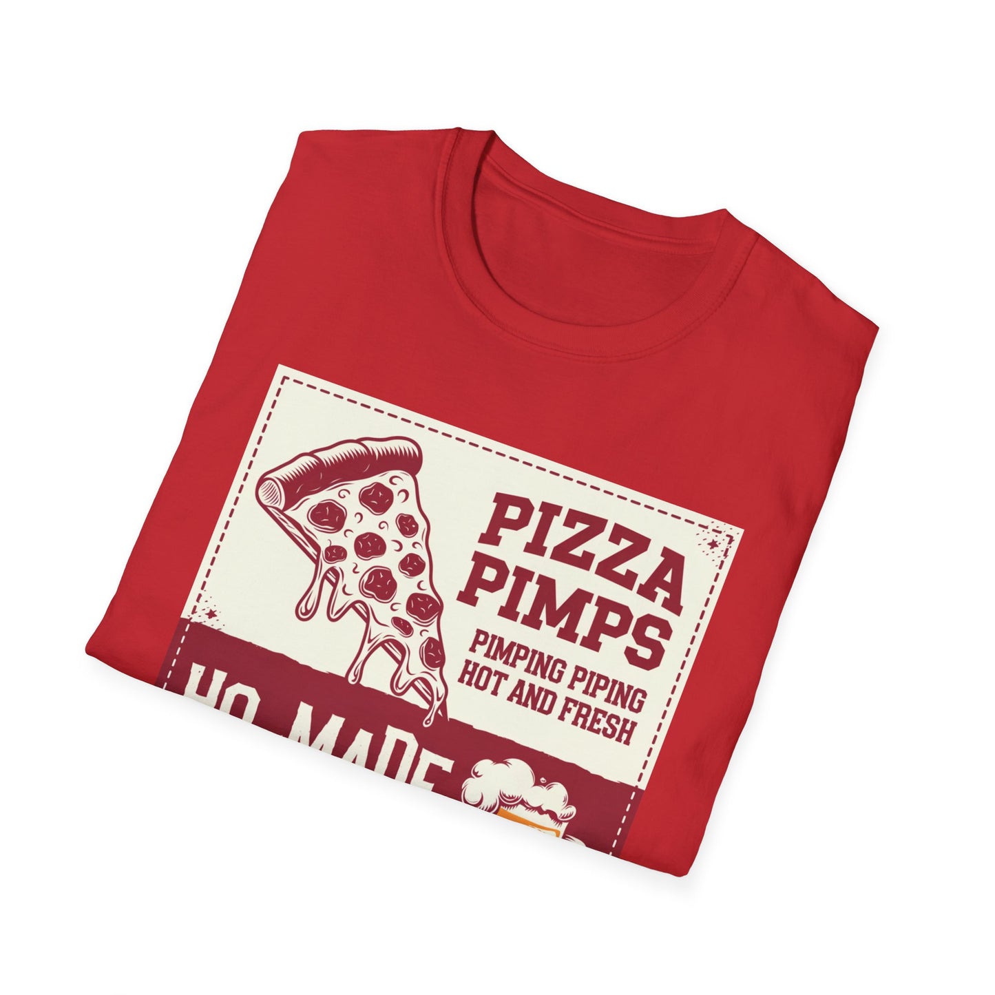 Pizza Pimps Unisex Softstyle T-Shirt - Fun Foodie Tee
