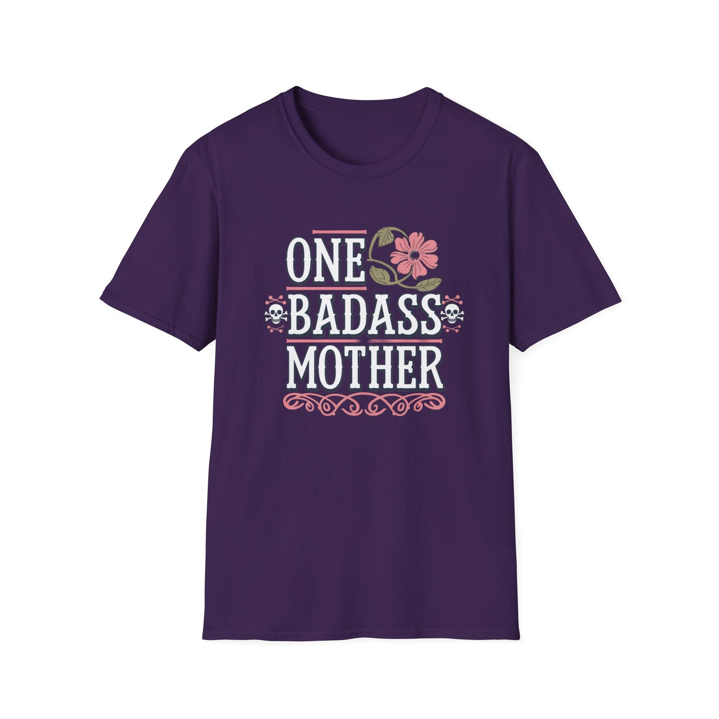 One Badass Mother Unisex Softstyle T-Shirt, Mother's Day Gift, Funny Mom Tee, Casual Wear, Mom Humor Shirt, Gift for Mom