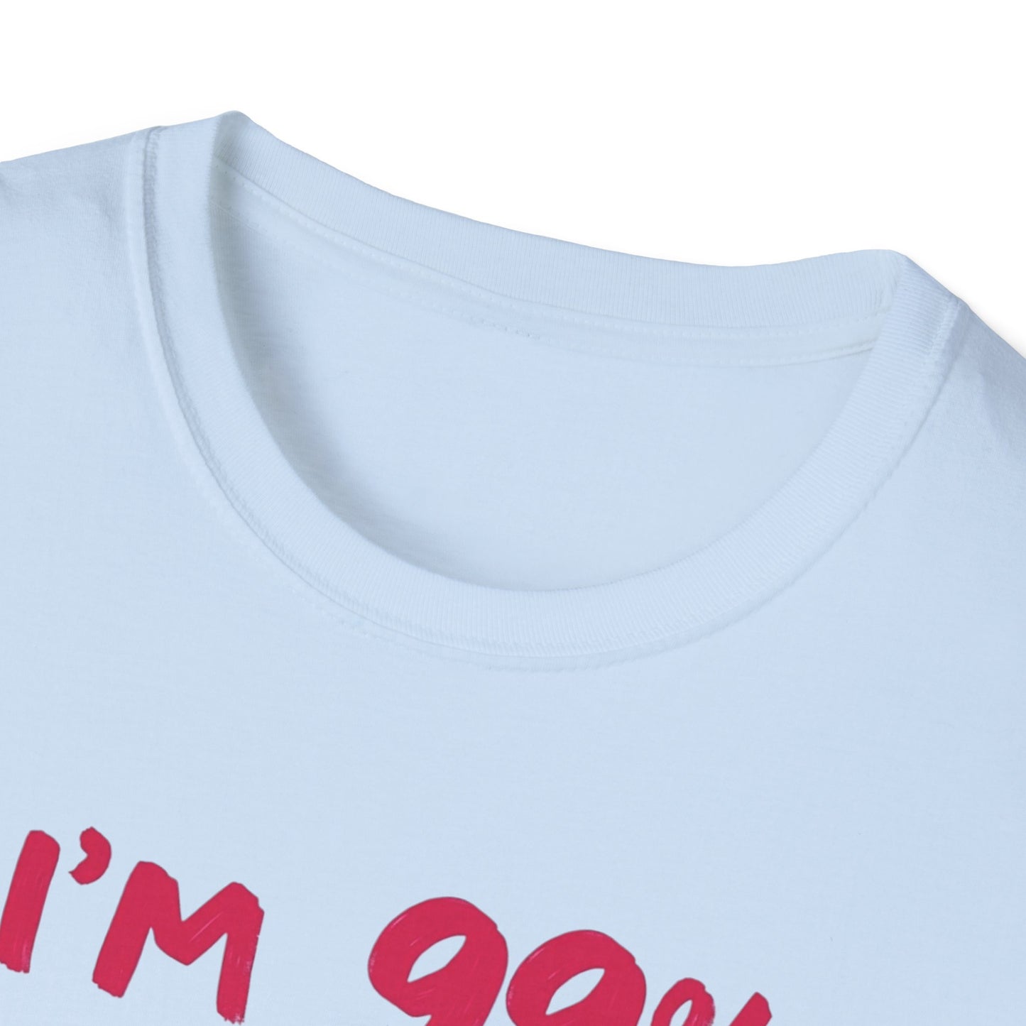 Humorous Graphic Tee, I'm 99% Angel But Ohh That 1%, Funny Gift, Casual Wear, Unique Birthday Shirt, Unisex Softstyle T-Shirt