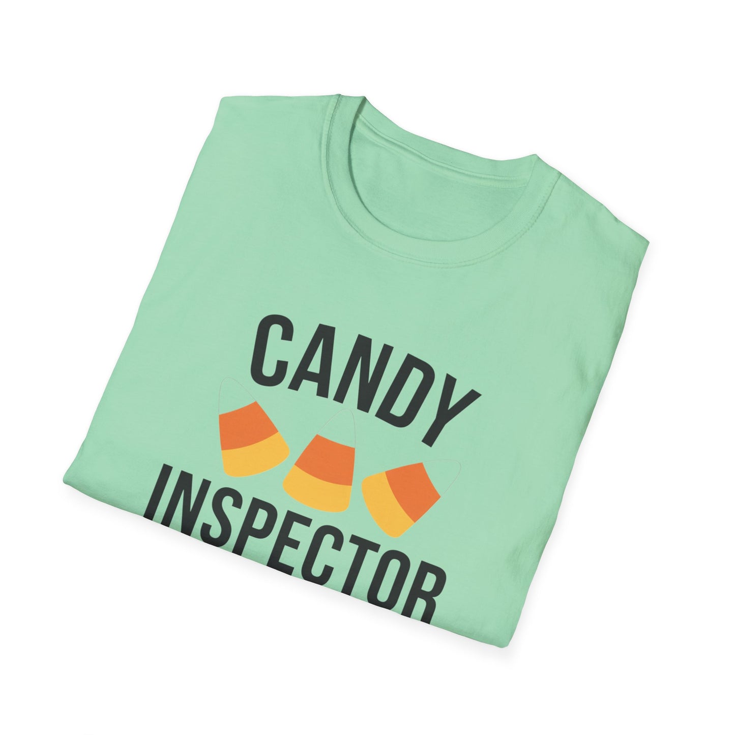 Fun Candy Inspector T-Shirt for Halloween, Unisex Graphic Tee, Sweet Tooth Apparel, Perfect for Fall Celebrations, Trick or Treat