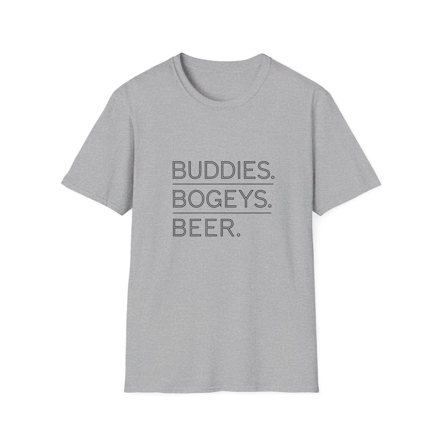 Buddies, Bogeys, Beer Unisex Softstyle T-Shirt