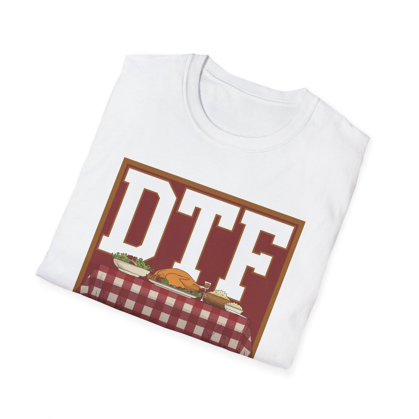 DTF Down to Feast Unisex Softstyle T-Shirt - Perfect for Food Lovers and Parties