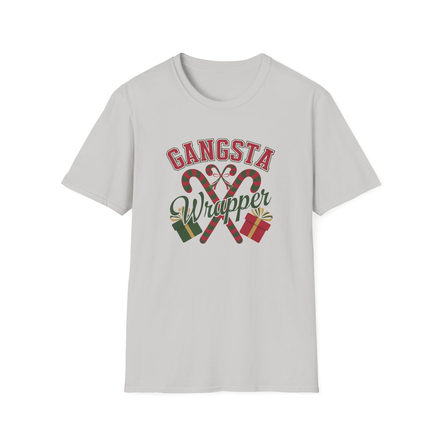 Gangsta Wrapper Unisex T-Shirt, Funny Holiday Shirt, Christmas Apparel, Gift for Him/Her, December Party Outfit, Trendy Holiday Tee
