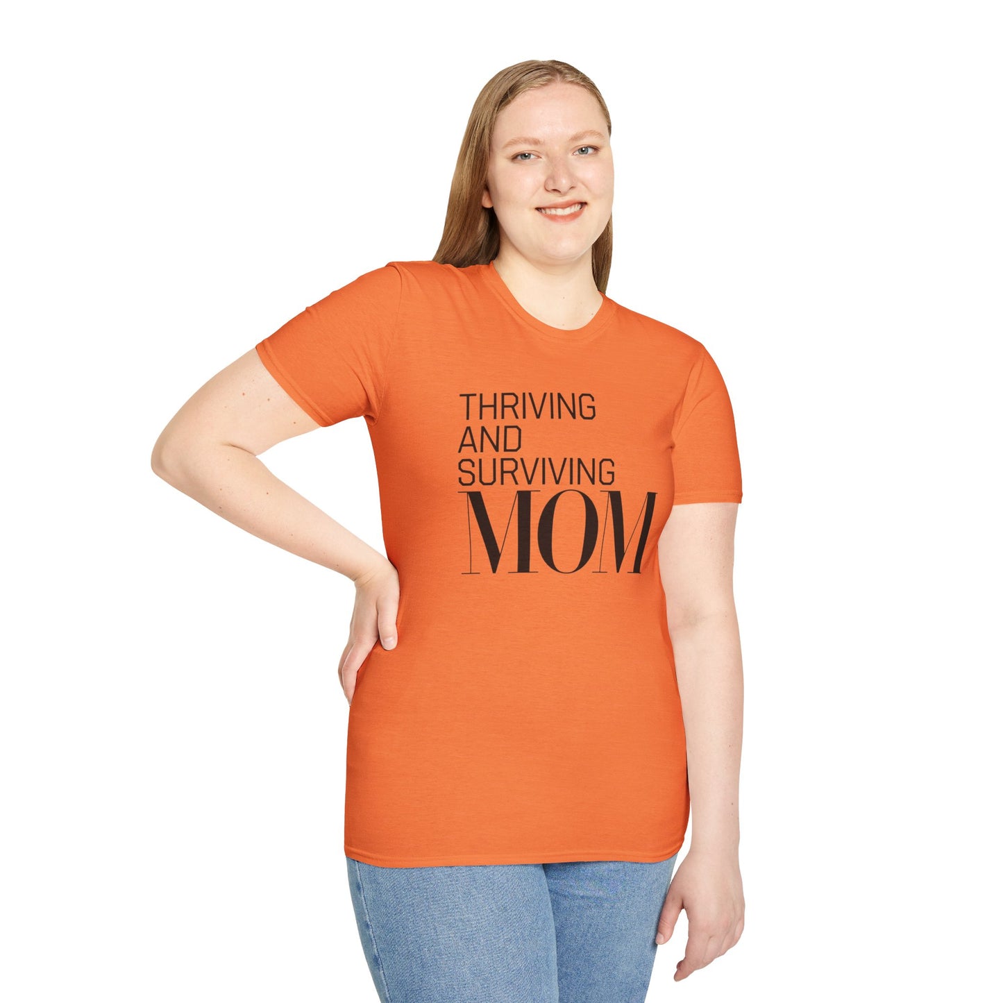 Mom Life Unisex T-Shirt | Thriving and Surviving Tee | Gift for Moms, Mother's Day, Parenting, Casual Wear, Birthday