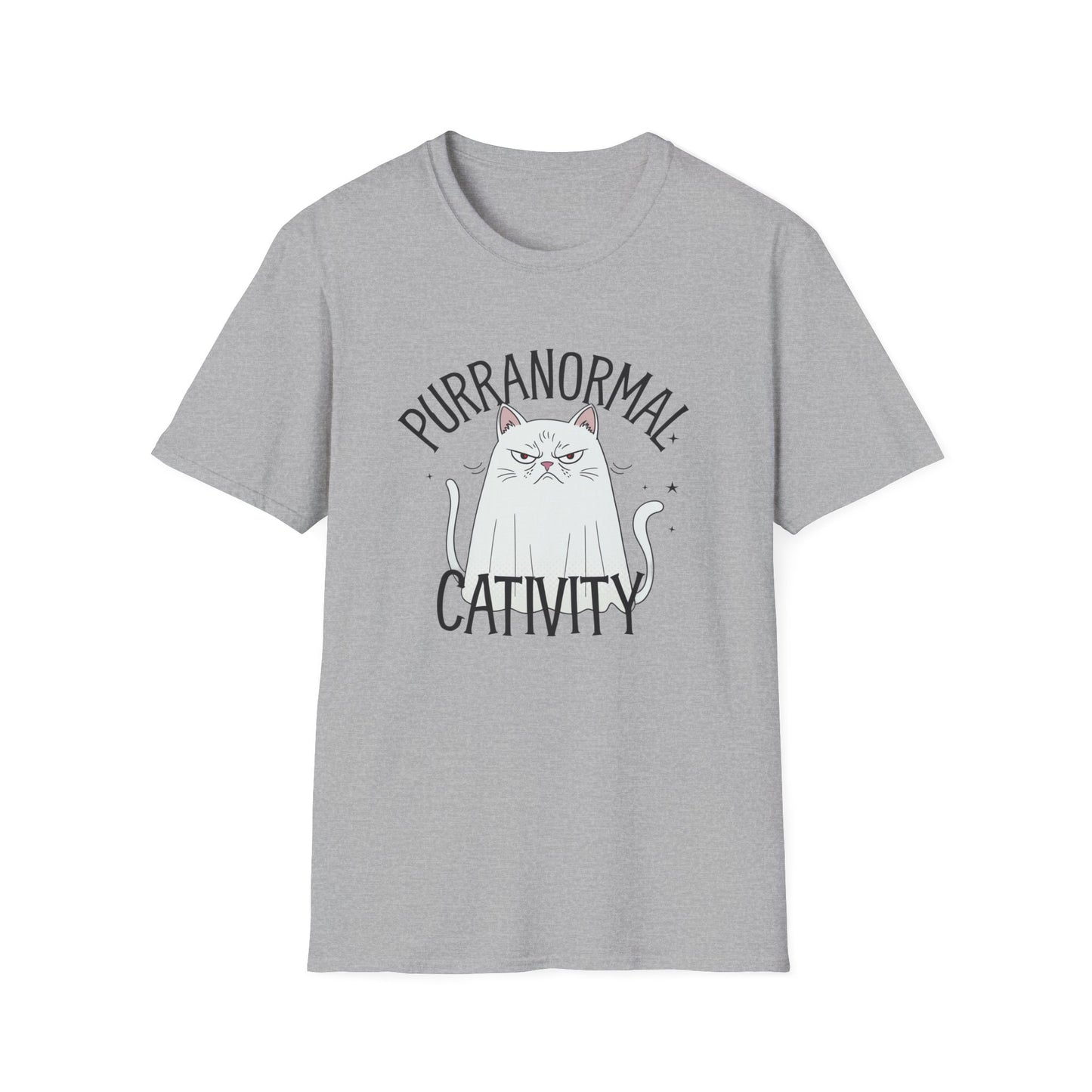 Funny Cat Tee - Purranormal Cativity T-Shirt for Cat Lovers, Gift for Pet Owners, Halloween Tee, Cozy Unisex Shirt, Cat Lover Apparel