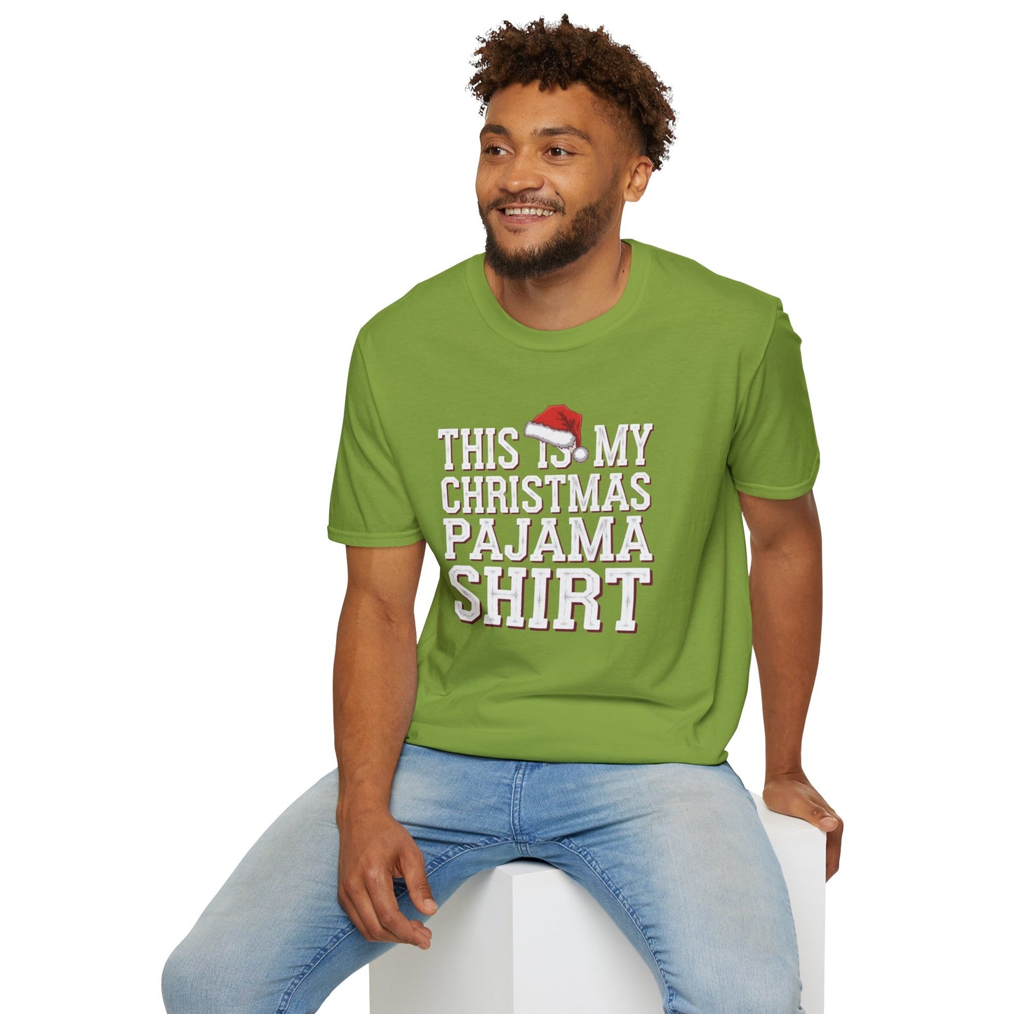This is My Christmas Pajama Shirt - Unisex Softstyle Tee, Holiday Gift, Cozy T-Shirt, Christmas Pajama, Fun Winter Wear
