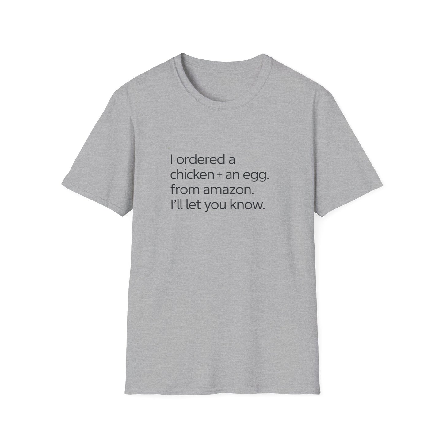 Funny Chicken & Egg Unisex Softstyle T-Shirt - Perfect Gift for Food Lovers