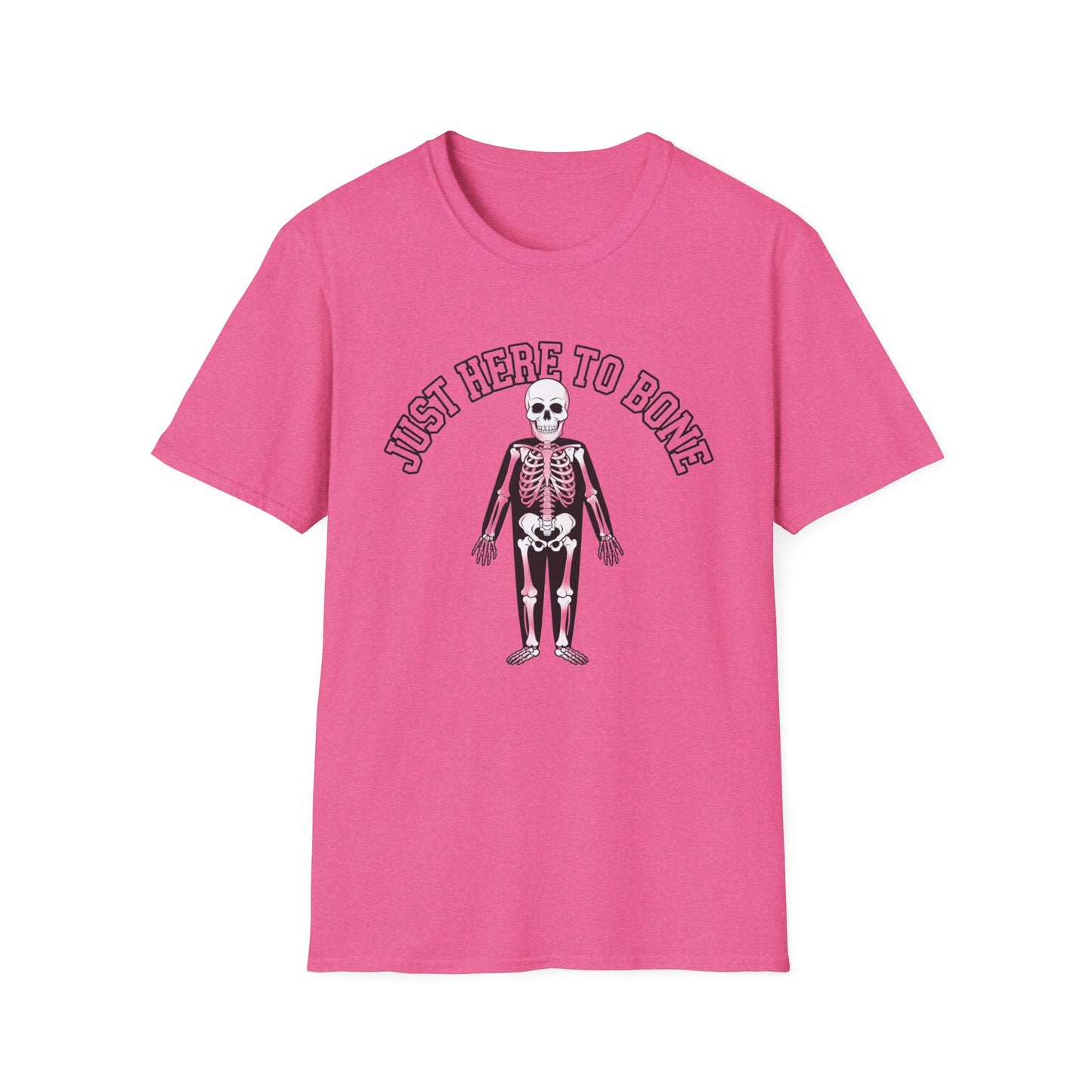 Just Here to Bone T-Shirt | Unisex Skeleton Tee, Halloween Shirt, Funny Graphic Tee, Casual Wear, Gift for Friends