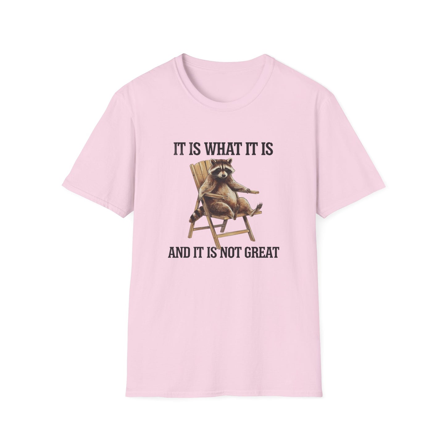 Funny Raccoon T-Shirt, Humorous Unisex Tee, Casual Wear, Gift for Friends, Relaxed Style, Everyday Humor, Animal Lover Shirt