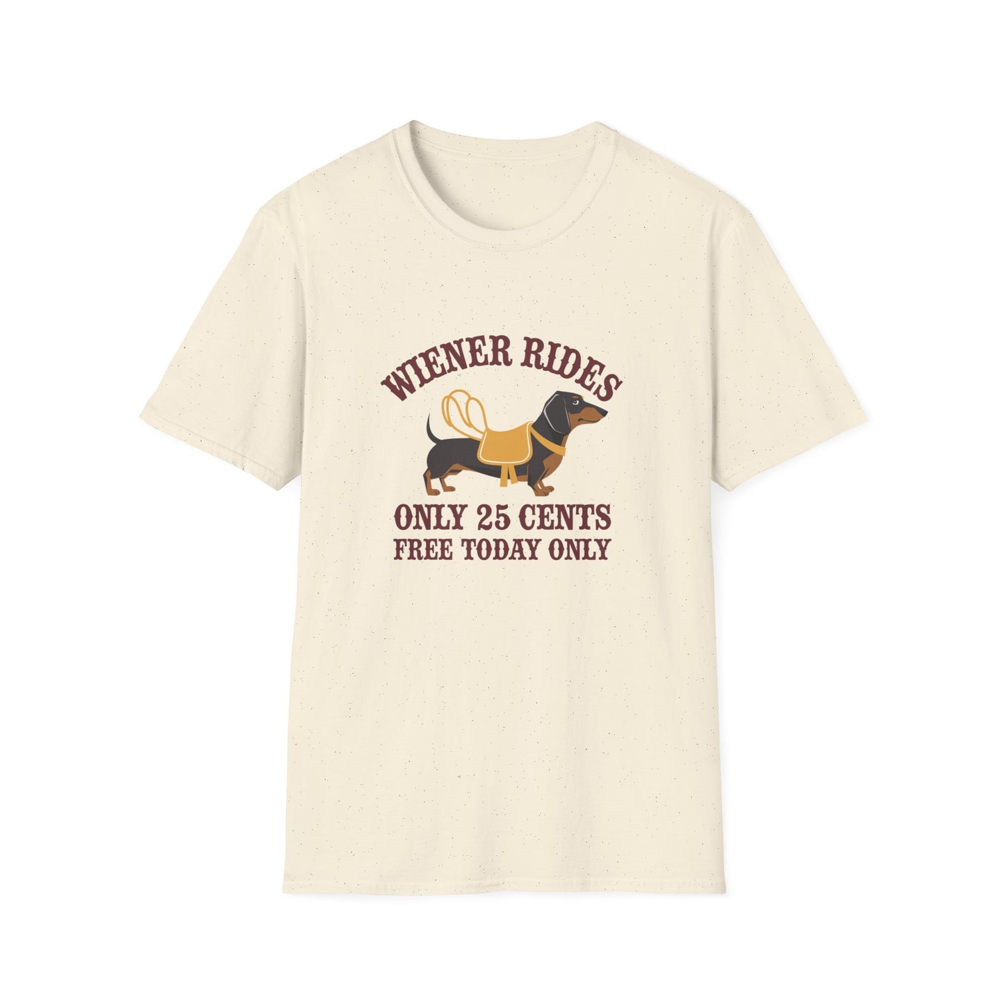 Humorous Wiener Rides Unisex T-Shirt - Fun Gift for Dog Lovers