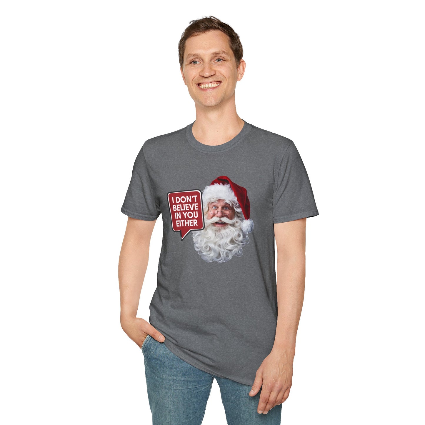 Funny Santa Holiday T-Shirt, Christmas Gift for Adults, Unisex Tee, Humor Shirt, Festive Wear, Winter Apparel