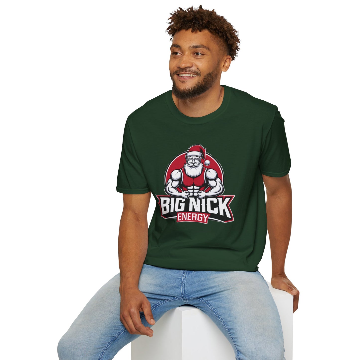 Christmas Muscle Santa Unisex T-Shirt, Holiday Gift, Funny Tee, Santa Outfit, Christmas Apparel