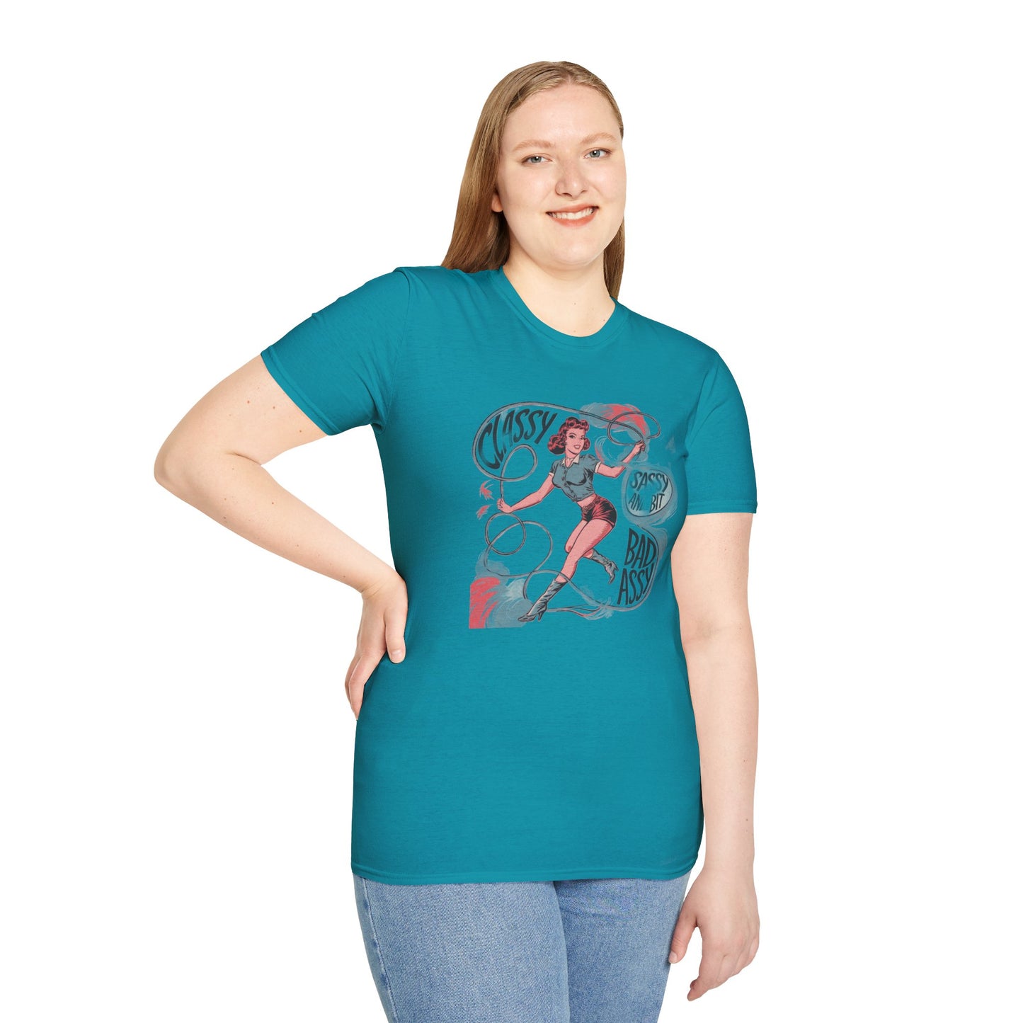 Classy & Badass Unisex T-Shirt, Vintage Chic Tee, Gift for Her, Empowerment Shirt, Casual Wear, Birthday Gift, Feminist Apparel