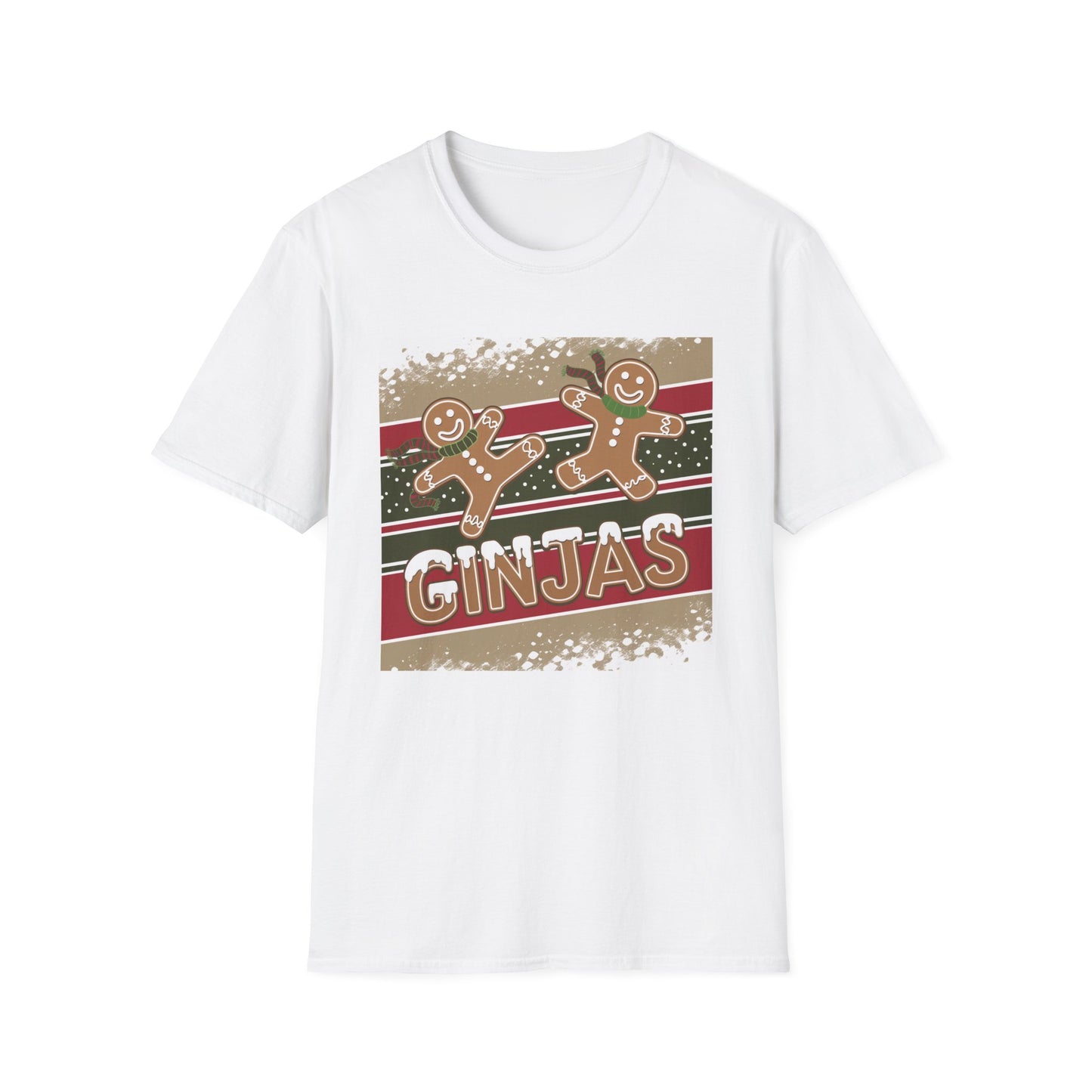 Festive Gingerbread Unisex T-Shirt, Holiday Tee, Christmas Gift, Cozy Shirt, Winter Apparel, Fun Gift Idea