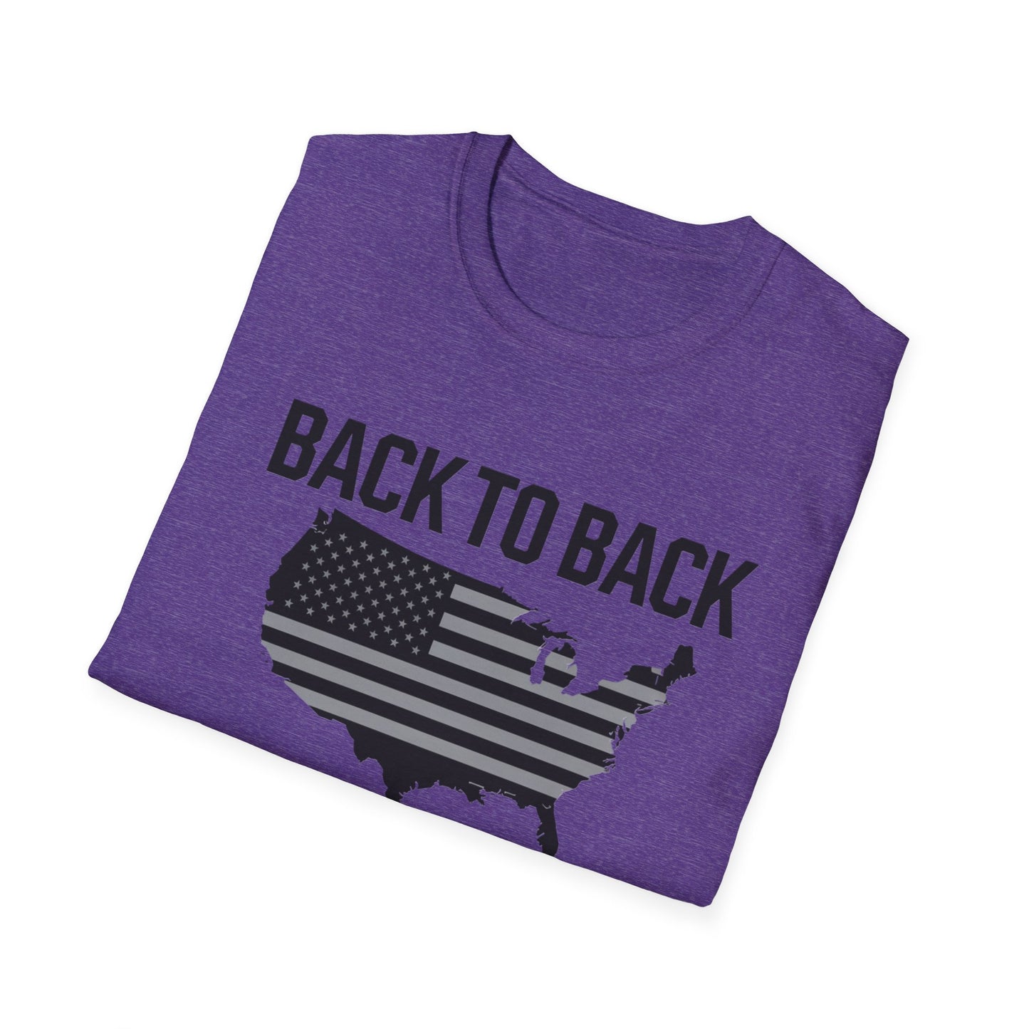 Patriotic Unisex Softstyle T-Shirt – ‘Back to Back World War Champs’