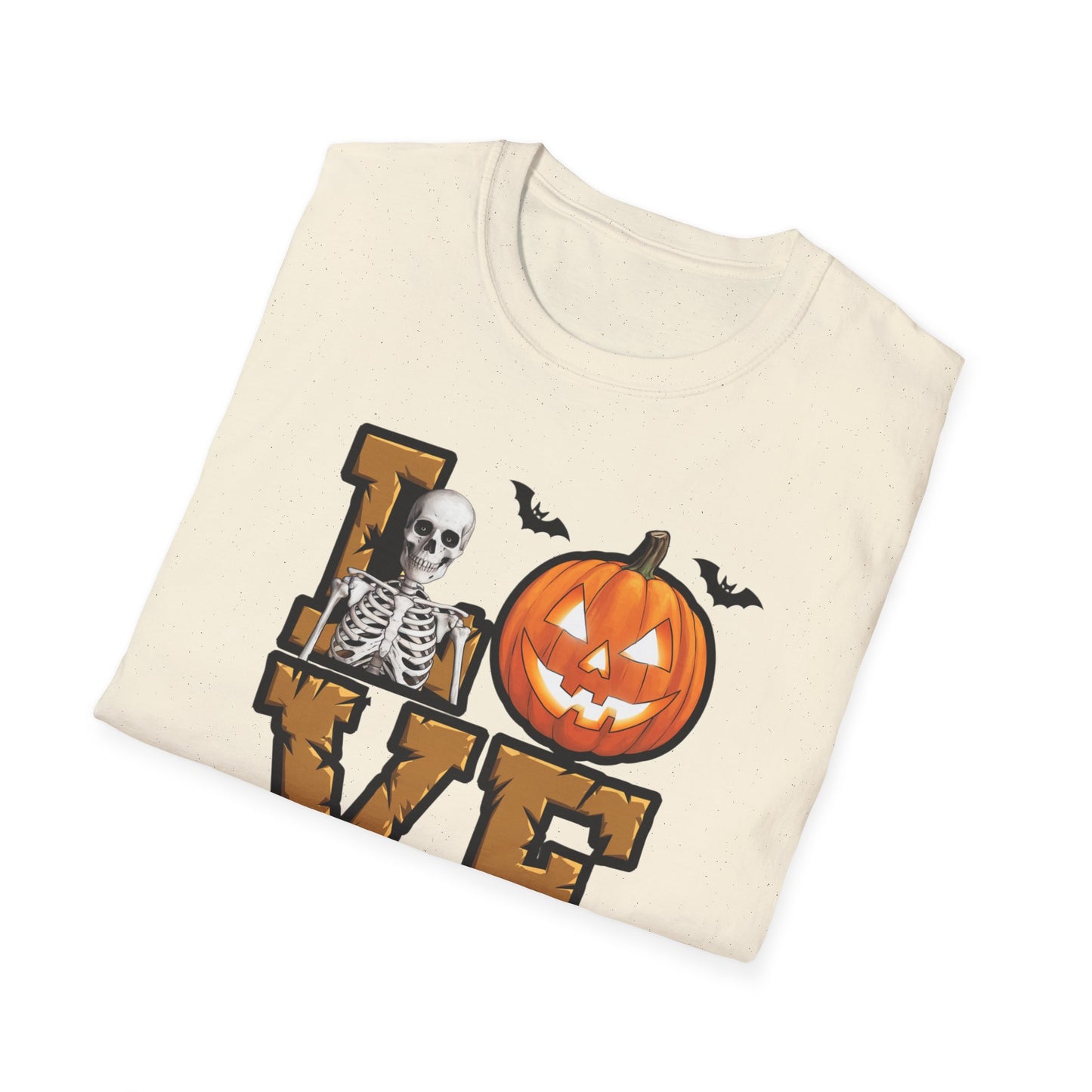 Halloween Skeleton Love T-Shirt, Spooky Graphic Tee, Unisex Fall Apparel, Halloween Costume, Trick or Treat Shirt