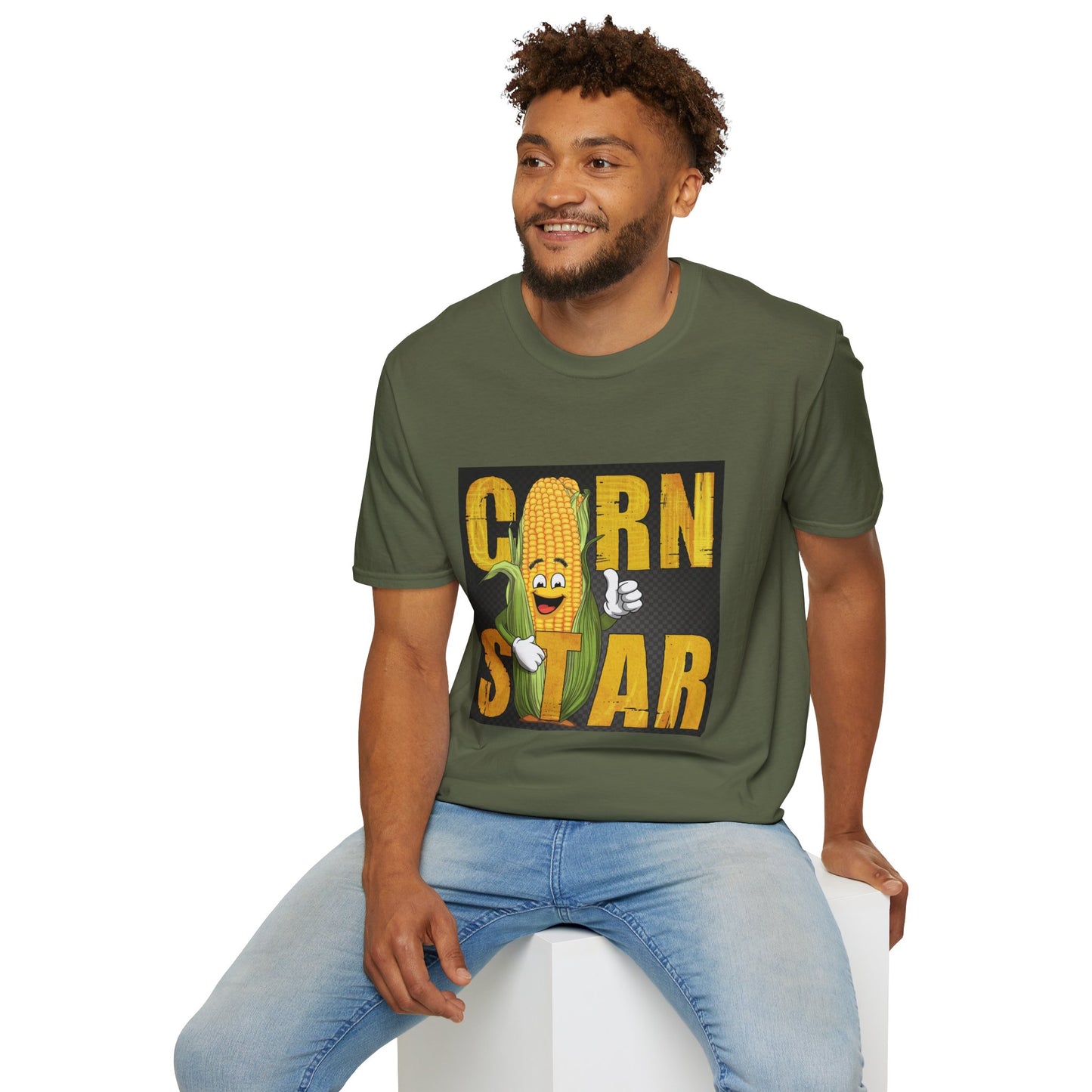 Corn Star Unisex Softstyle T-Shirt - Fun and Quirky Tee for Corn Lovers